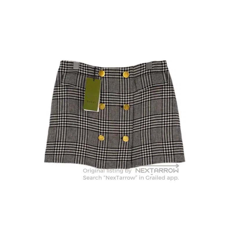 Gucci Gucci Black and white thousand-bird glass gold buckle line Size 27" / US 4 / IT 40 - 1 Thumbnail