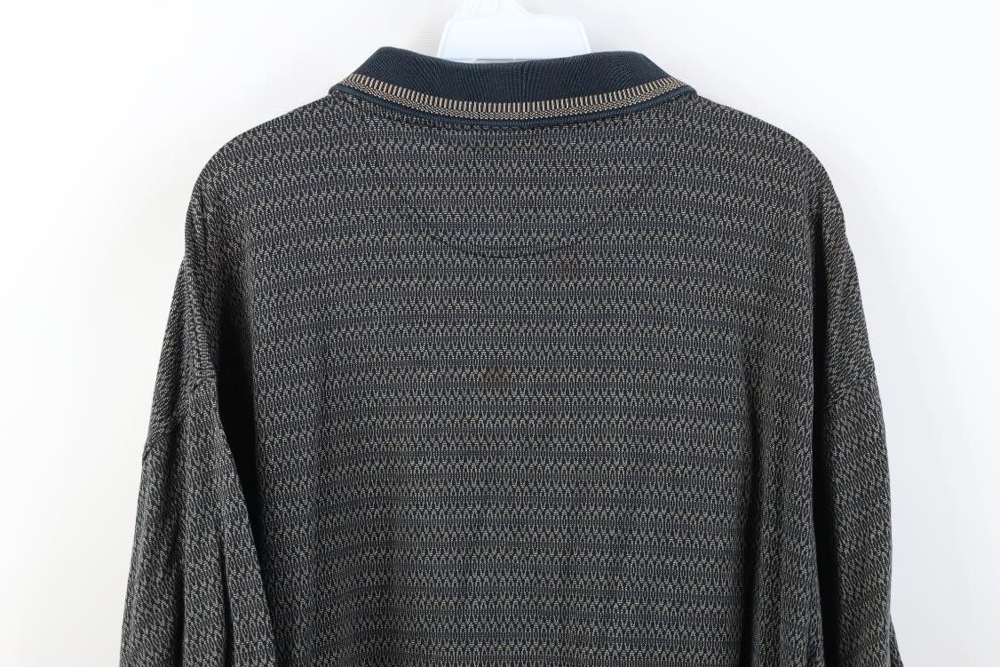 Vintage Vintage 90s Streetwear Geometric Knit Golf Polo Shirt Size US XL / EU 56 / 4 - 12 Thumbnail