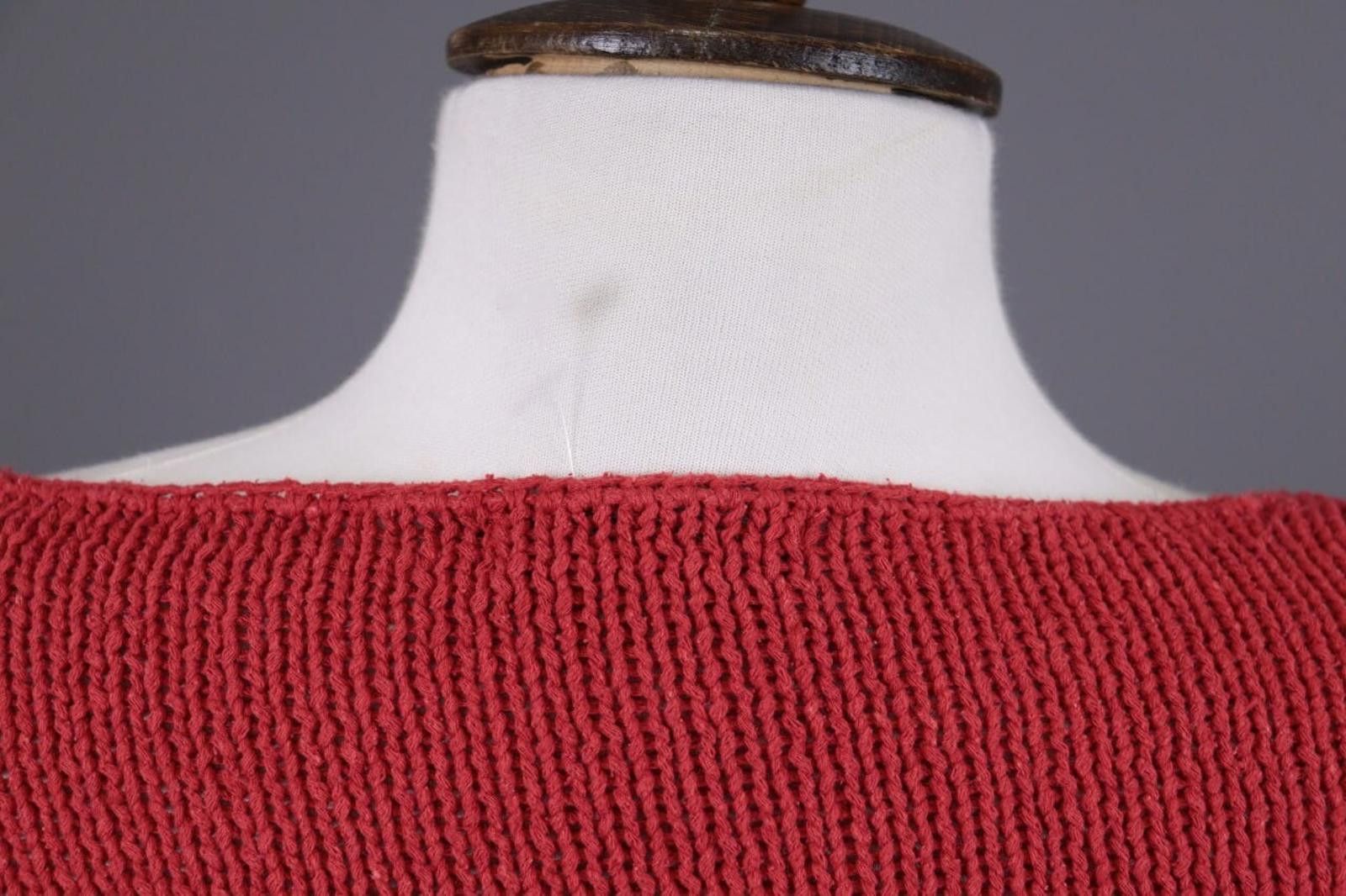 Designer Gudrun Sjöden Red Striped Silk Cropped Knit Sweater Size M Size M / US 6-8 / IT 42-44 - 12 Thumbnail