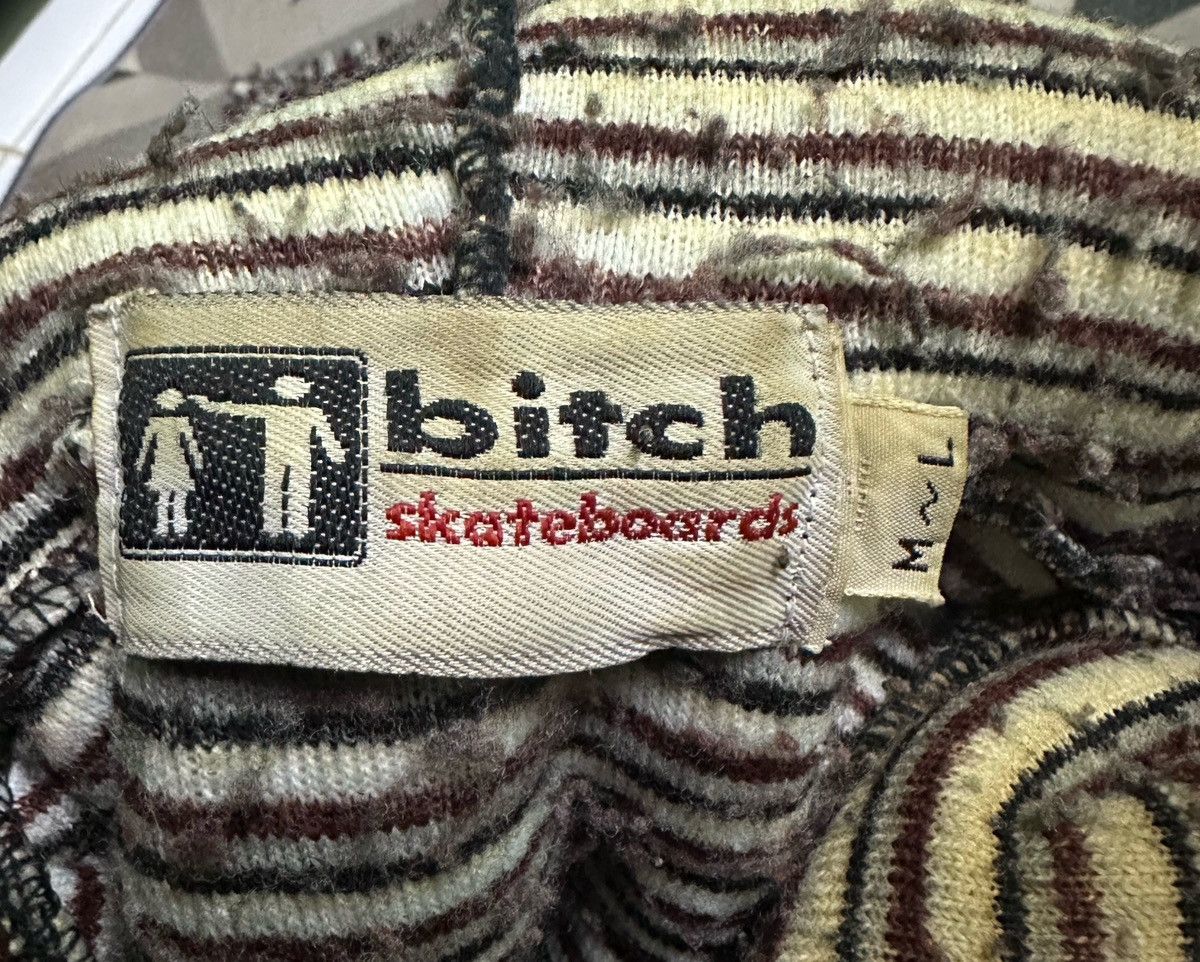 Vintage × Welcome Skateboards Bitch skateboard fleece striped pullover hoodie Size US L / EU 52-54 / 3 - 5 Thumbnail