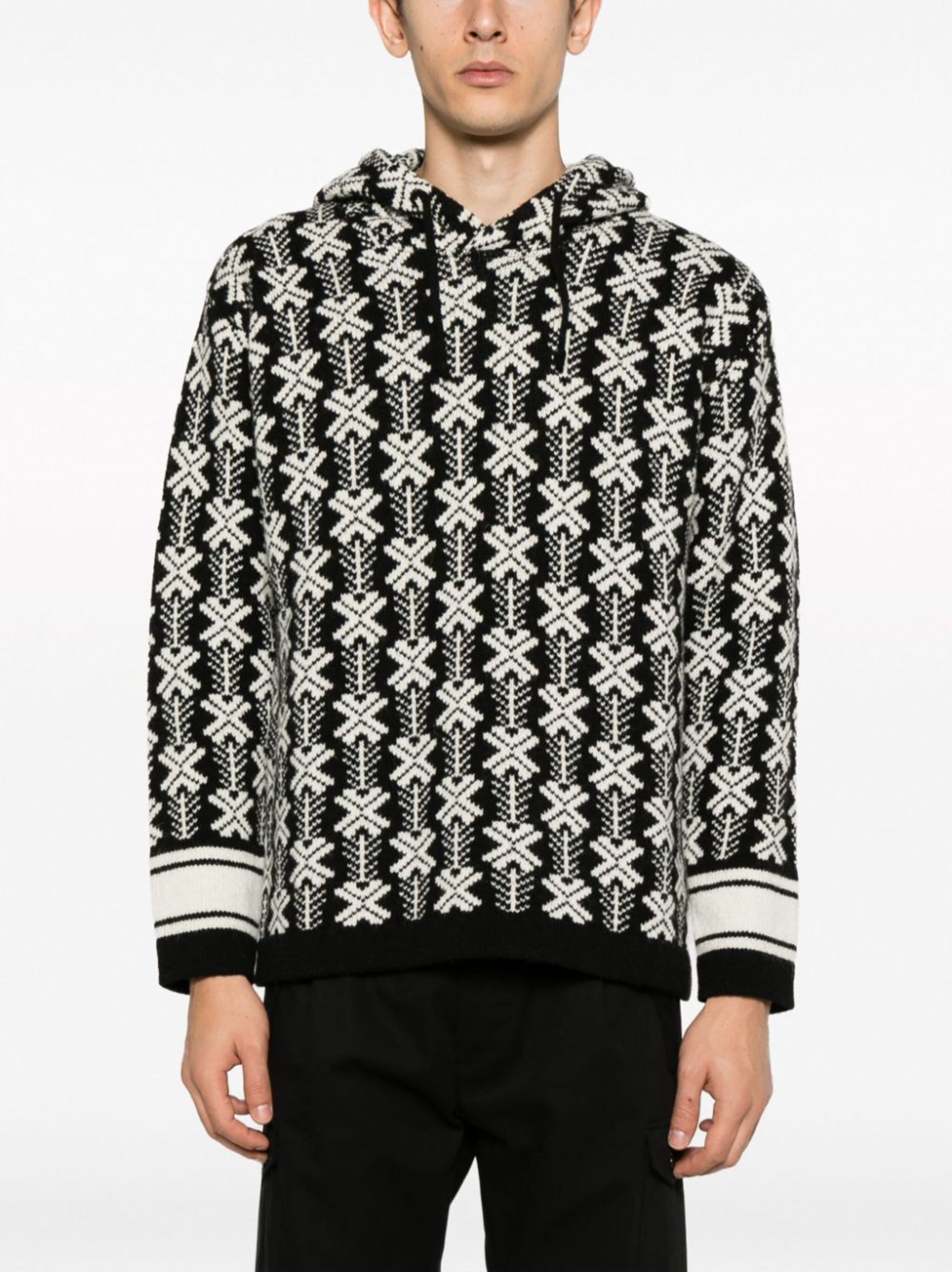 C.P. Company o1y1224 Hooded Sweater in Black/White Size US L / EU 52-54 / 3 - 3 Thumbnail