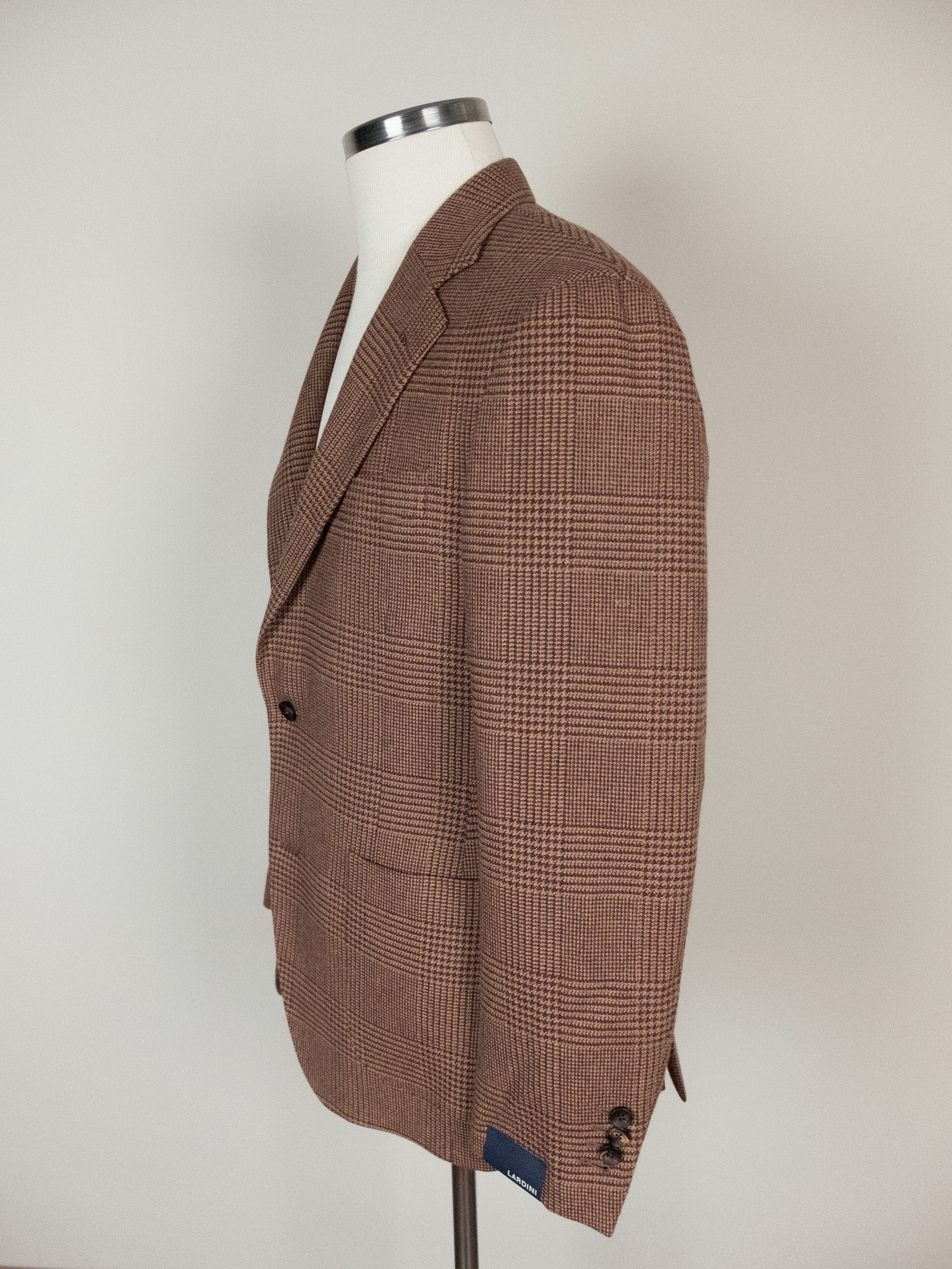 Lardini LARDINI brown glen check wool sportscoat jacket Size 38 US Size 38R - 2 Thumbnail