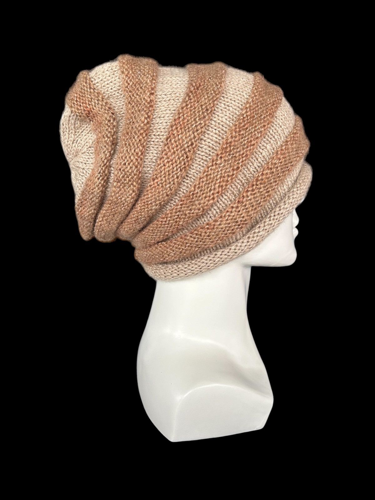 Japanese Brand × Kapital × Vintage Crochet Knitted Japanese Style Rare Design big Beanie Hats 🎌 Size ONE SIZE - 3 Thumbnail