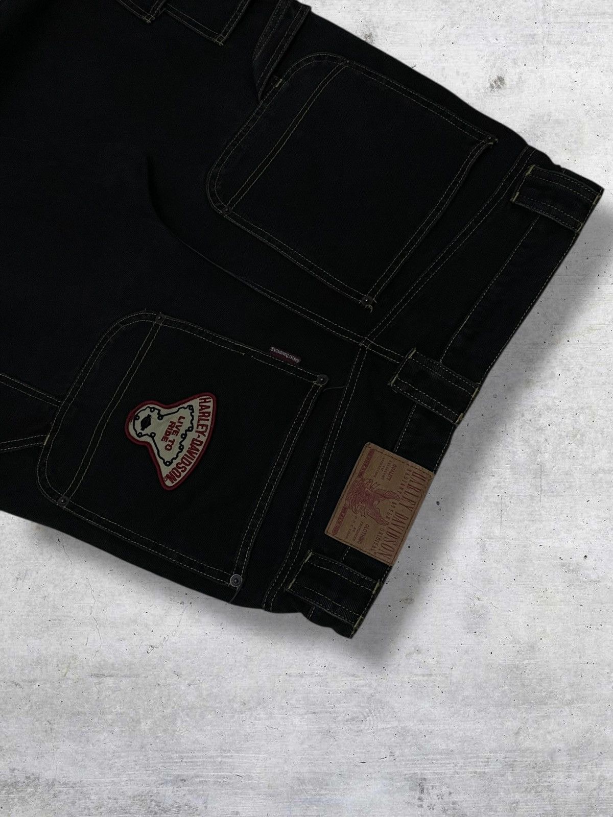 Japanese Brand VINTAGE BAGGY CARPENTER 90S DESIGNER HARLEY DAVIDSON DENIM Size US 32 / EU 48 - 5 Thumbnail