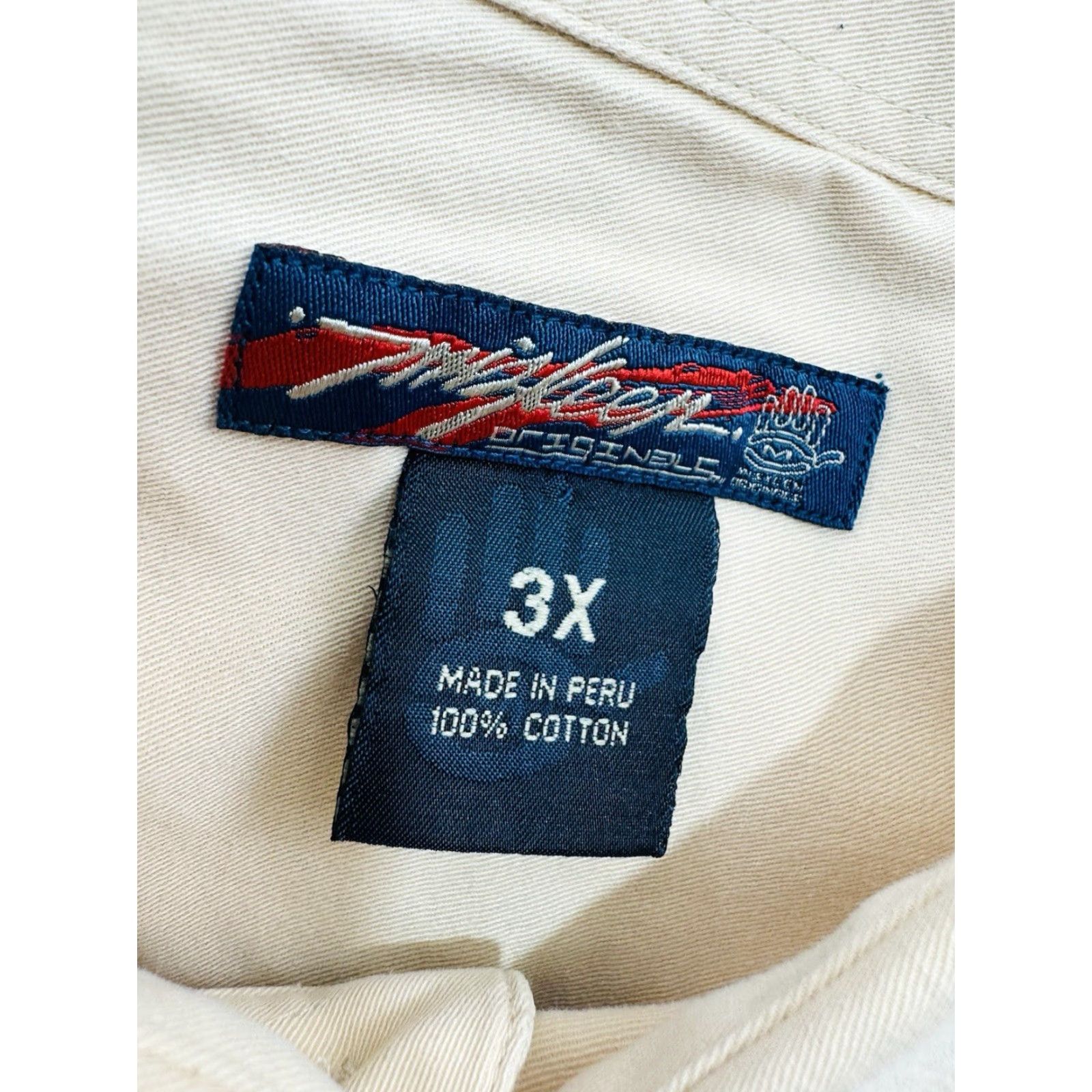 Vintage MISKEEN Mens 3XL Shirt Vintage Embroidered Button-Up Long Sleeve Beige SS Size US XXL / EU 58 / 5 - 4 Thumbnail