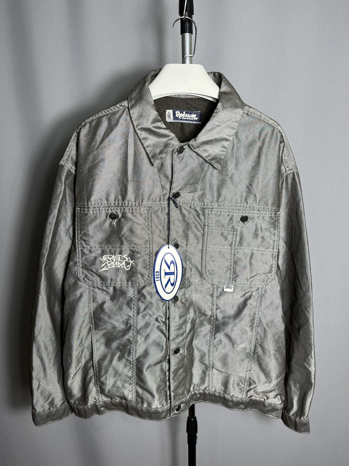 Other Redrum denim jacket hip hop rap grey men’s button Size US M / EU 48-50 / 2 - 1 Thumbnail