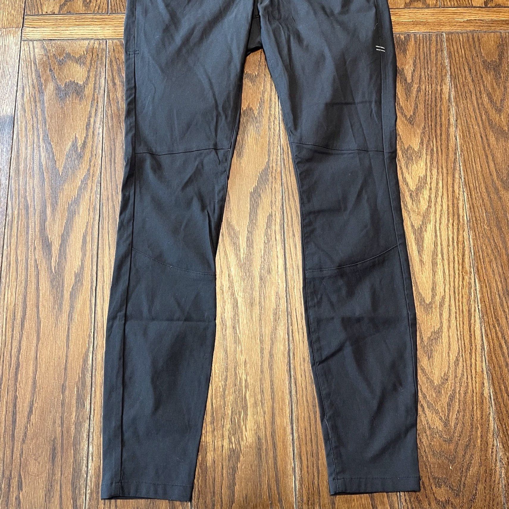 CO Toad and Co Women’s Flextime Skinny Pant Black Size 6 Nylon Stretch Button Button Front Zipper Flat Front Chino Slim Leg 30 in Inseam Women Size 28" / US 6 / IT 42 - 2 Thumbnail