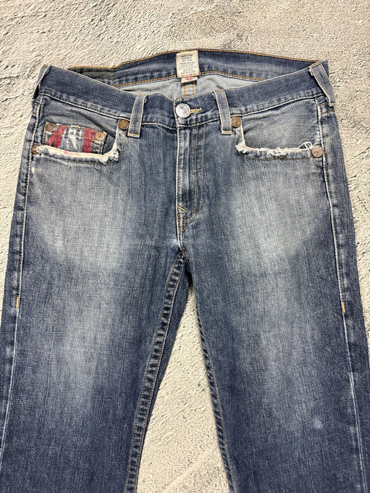 True Religion True Religion vintage blue jeans big logo Red painted Size US 36 / EU 52 - 7 Thumbnail