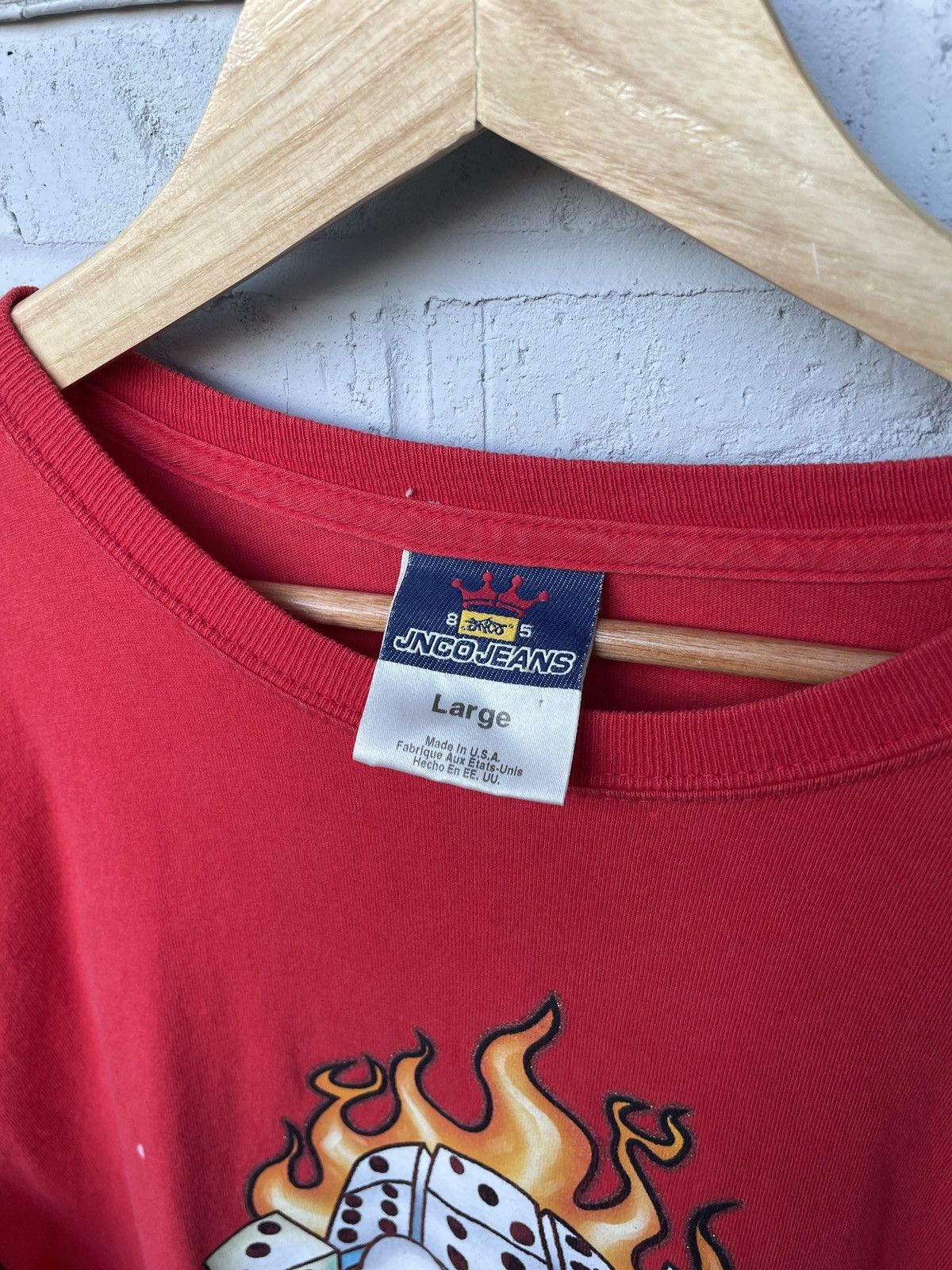 JNCO JNCO Flaming Long Sleeve Tshirt Size US L / EU 52-54 / 3 - 4 Thumbnail