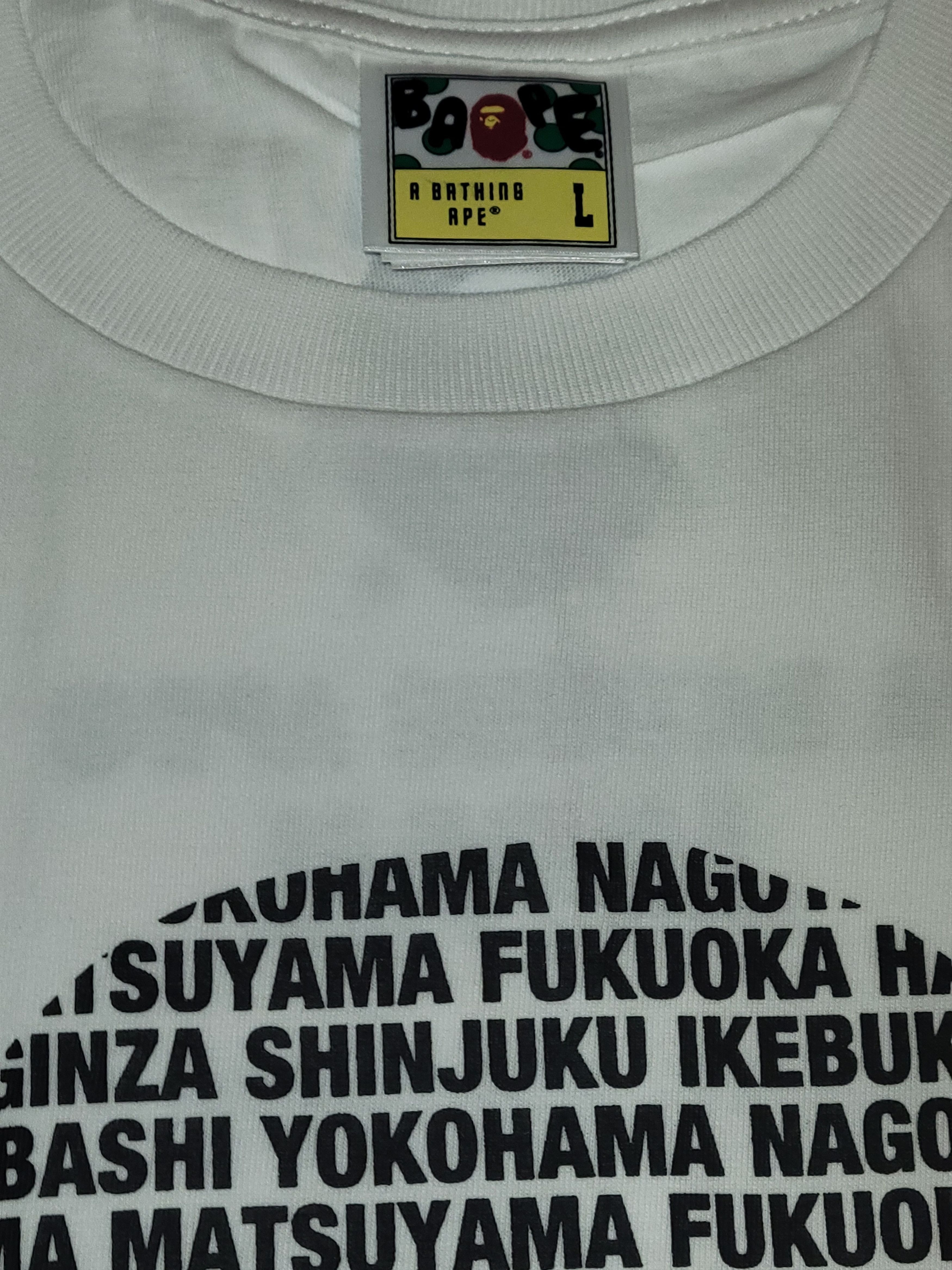 Bape BAPE Japan Exclusive Cities Ape Head Tee Harajuku Deadstock Size US L / EU 52-54 / 3 - 4 Thumbnail