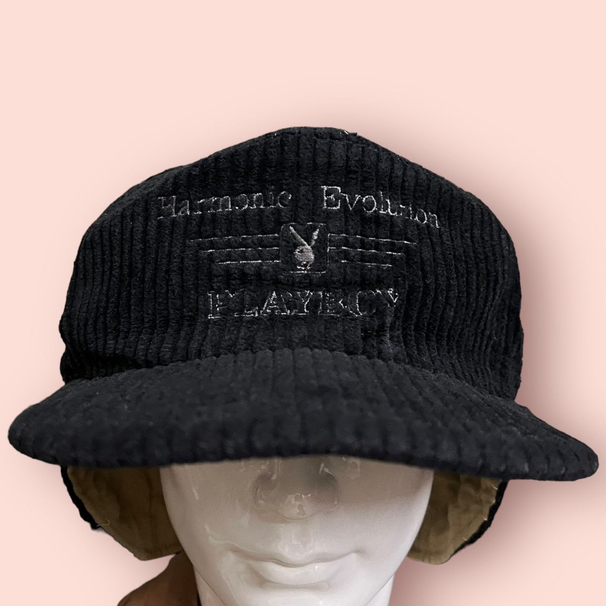 Playboy VINTAGE PLAYBOY EAR FLAP CORDUROY TRAPPER HAT Size ONE SIZE - 15 Thumbnail