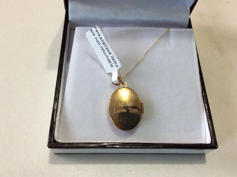 Designer 9ct gold with writing mum love you necklace Size ONE SIZE - 4 Thumbnail