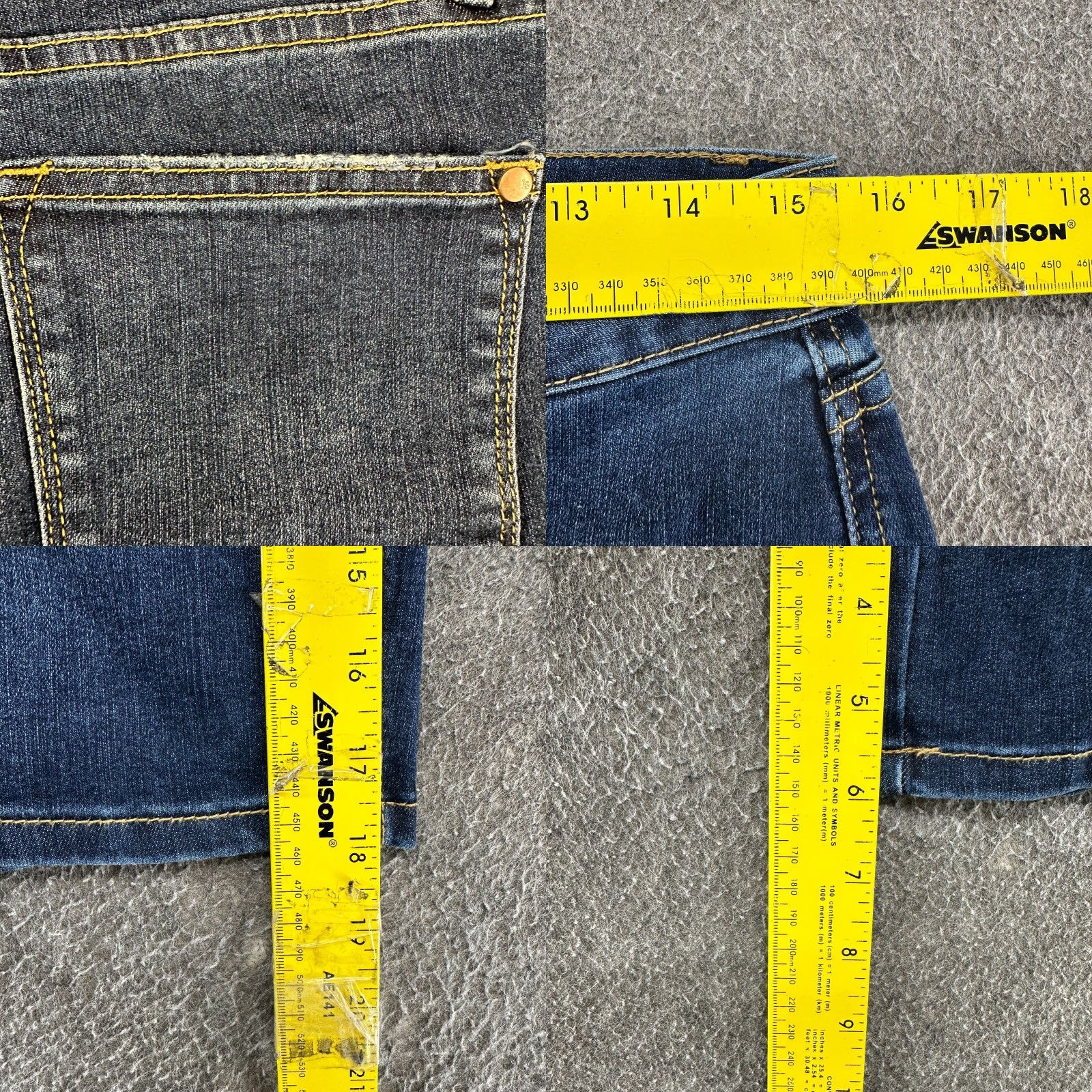 Denime Judy Blue Shorts Womens XL Denim Cotton Spandex Dark Wash 5-Pocket Flat Front Zip Inseam 6 in Casual Summer Stretch Size 40" / US 18 - 8 Thumbnail