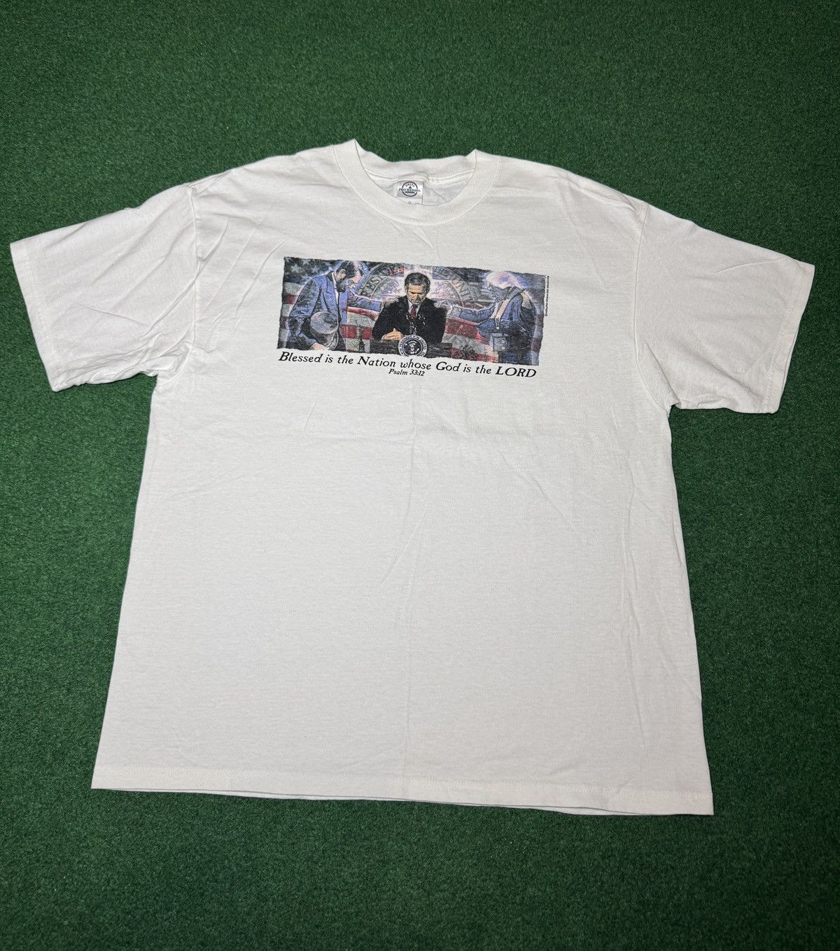 Delta George Bush Blessed In The Nation God Is Lord Y2K T Shirt XL Size US XL / EU 56 / 4 - 1 Thumbnail