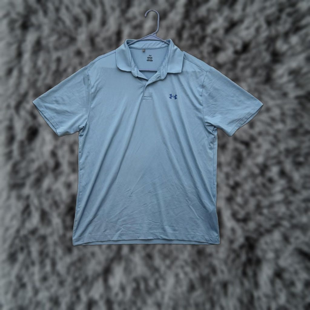 Under Armour Under Armour Polo Shirt Mens Large Blue Short Sleeve Moisture Wicking Golf Performance Lightweight Breathable SS Size US L / EU 52-54 / 3 - 1 Thumbnail