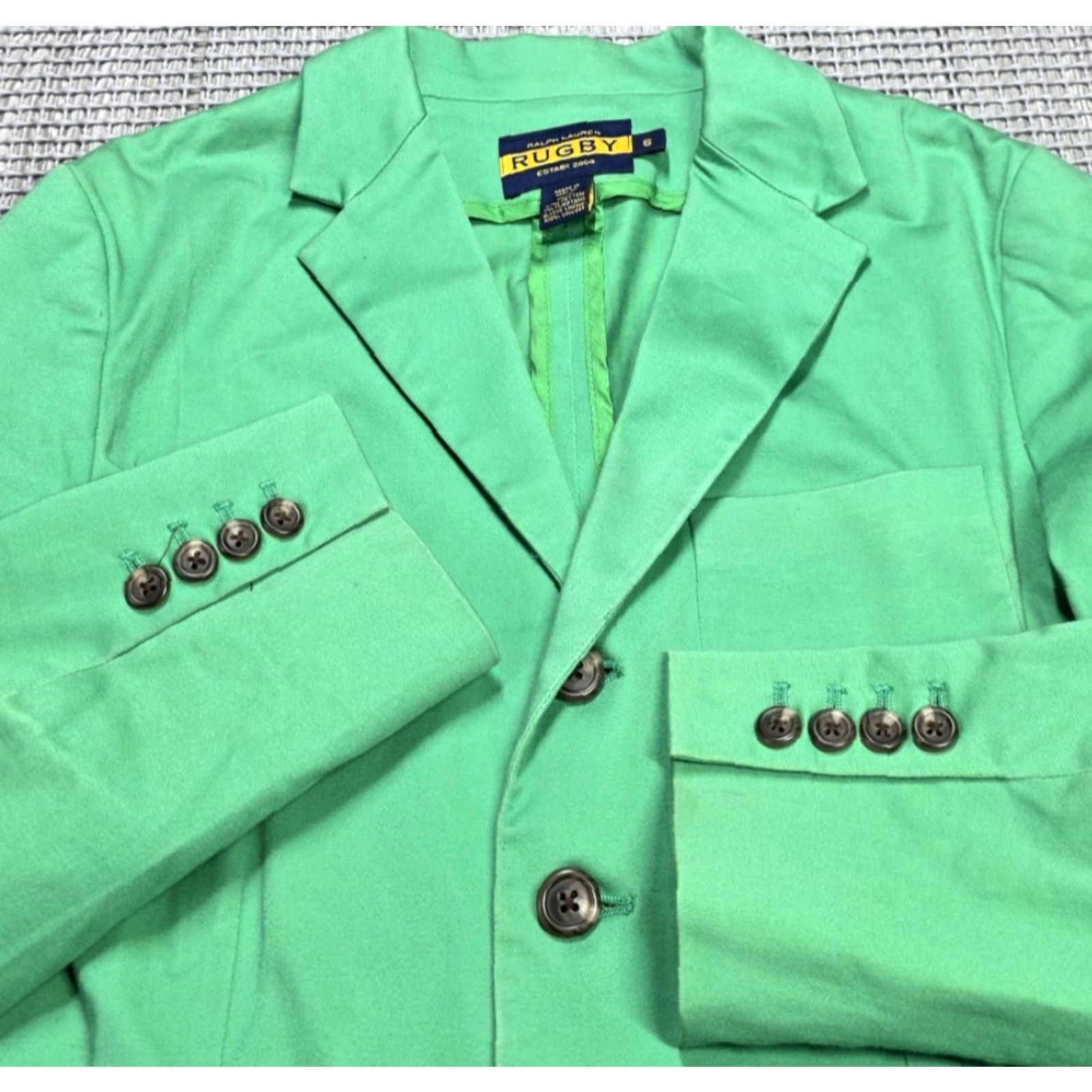 Polo Ralph Lauren Ralph Lauren Polo Rugby Green Womens Size 6 Blazer 4 Button Front Cotton Blend Blazer Women Green 2004 Rugby Classic, American, Elegant Mens? Size M / US 6-8 / IT 42-44 - 2 Thumbnail