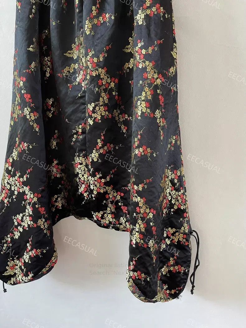 Junya Watanabe Junya Watanabe size S Black Embroidered Jacquard Drawstrin Size 23" - 6 Thumbnail