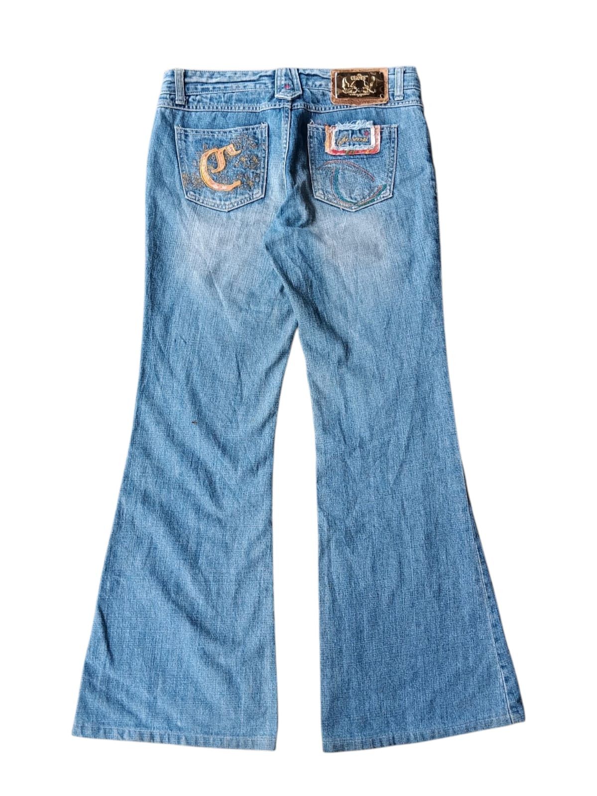 Japanese Brand Vintage St.cross patch work flare denim pants Size US 31 - 9 Thumbnail