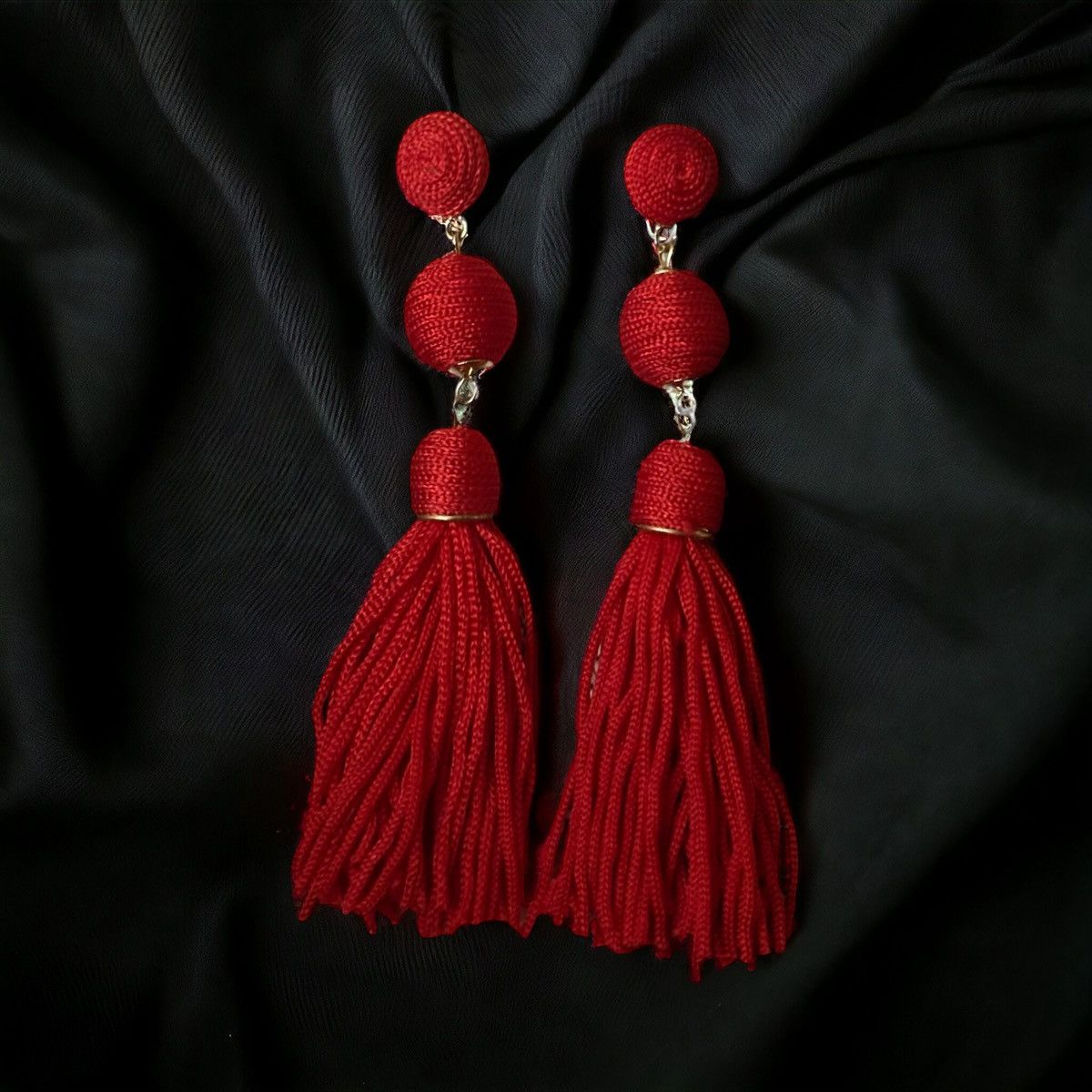 Other Sugar fix by BaubleBar red tassel earrings Size ONE SIZE - 1 Thumbnail