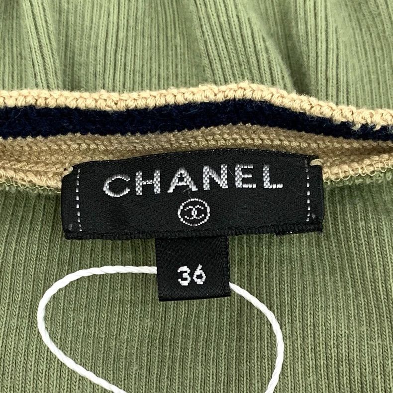 Chanel Chanel Green logo badge cotton round-neck short-sleeved kn Size XS / US 0-2 / IT 36-38 - 7 Thumbnail
