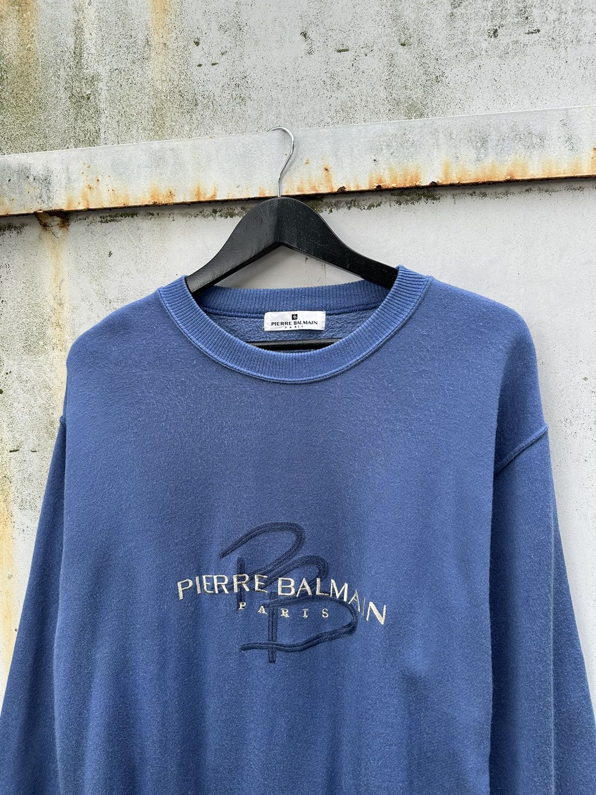 Pierre Balmain 👹Pierre Balmain Embroidery Logo Oversized Crewneck Size US XL / EU 56 / 4 - 6 Thumbnail