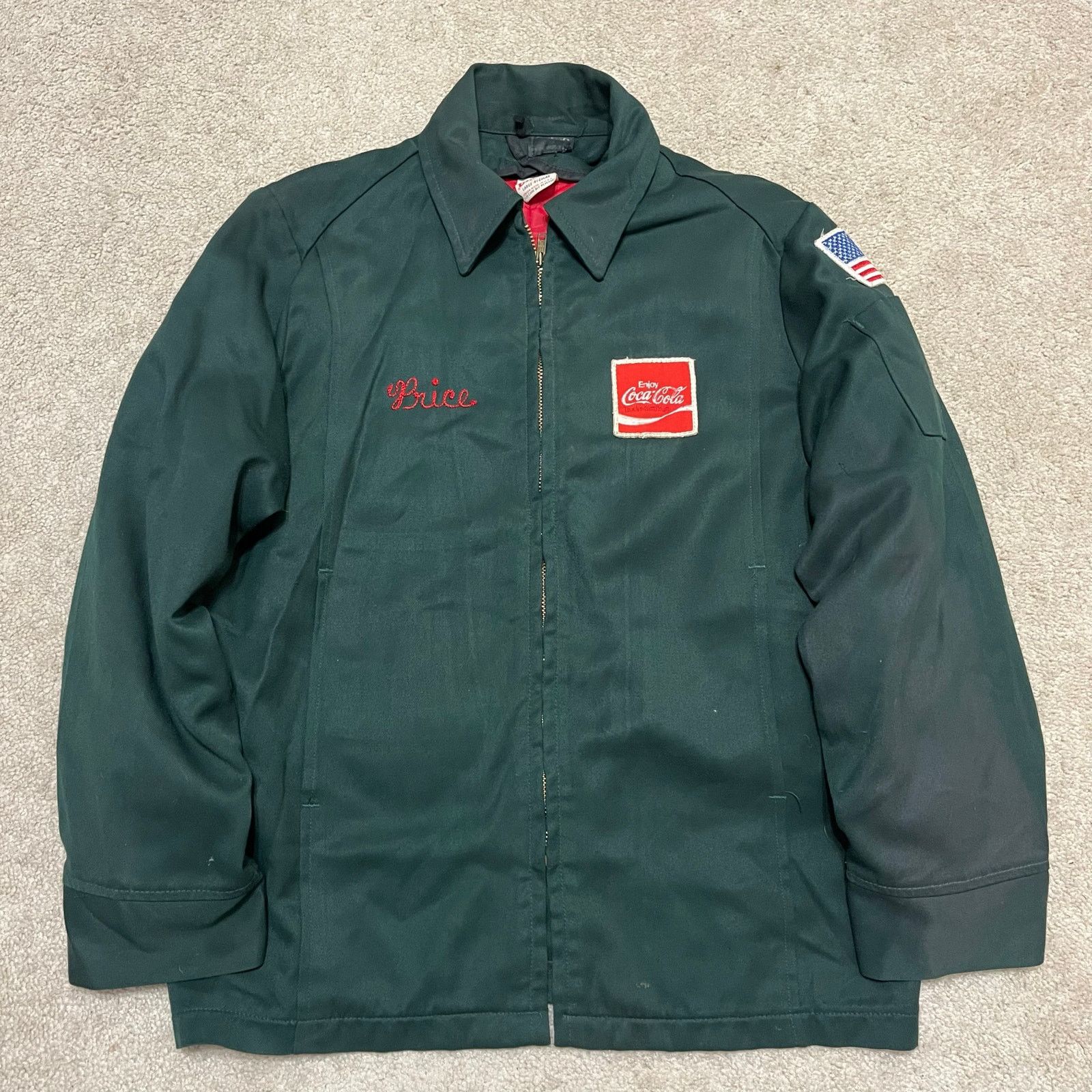Other Vintage 70s Coca-Cola Unitog Union Work Jacket Quilted Lined Size US L / EU 52-54 / 3 - 1 Thumbnail