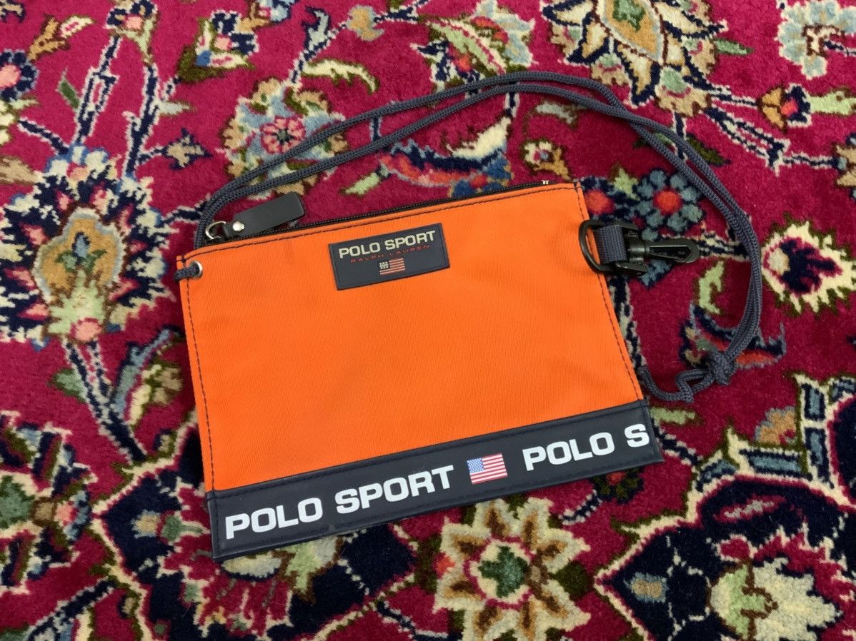 Polo Ralph Lauren Vintage 90s Polo Sport Orange Bag Case 8x6 Size ONE SIZE - 1 Thumbnail