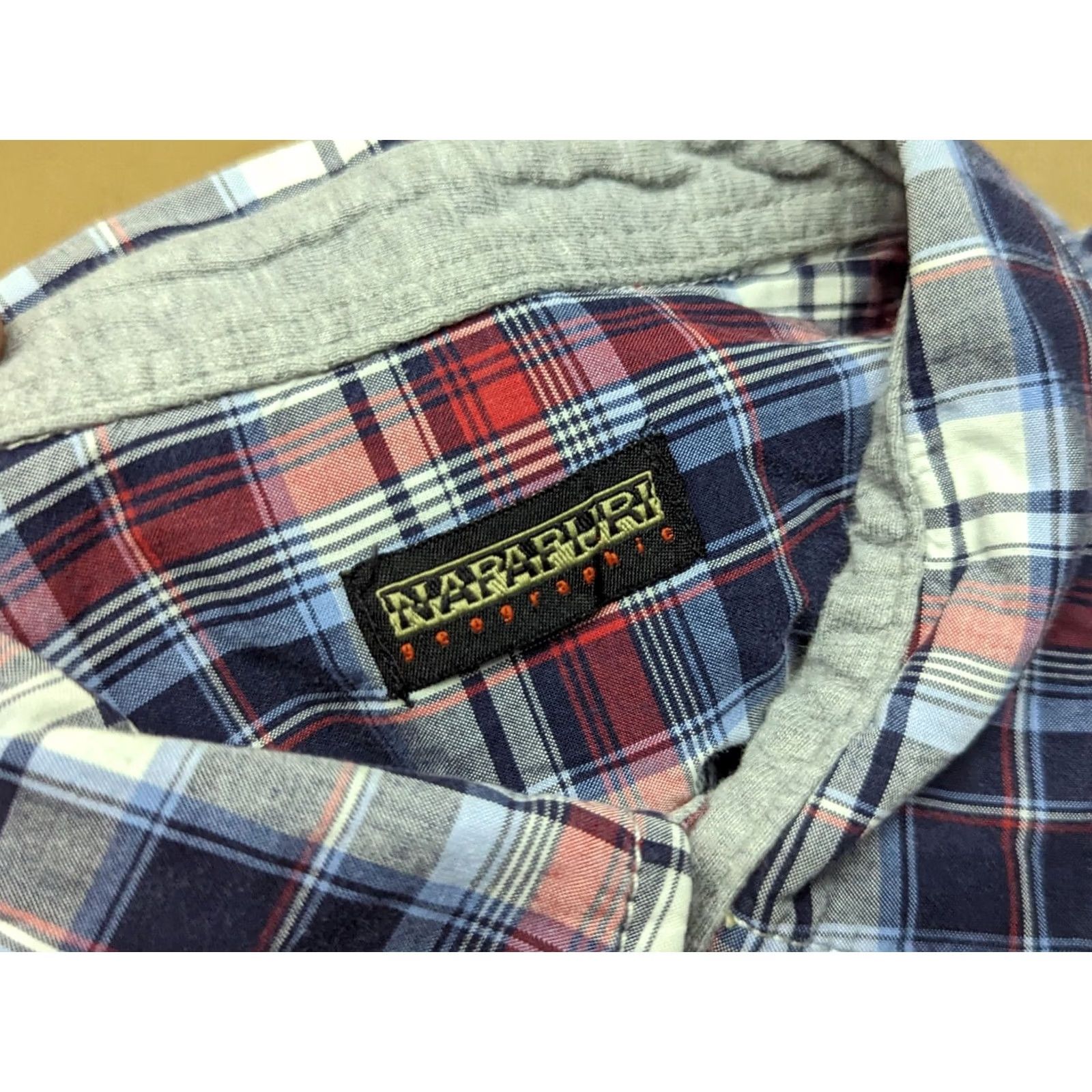 Napapijri Napapijri Button Up Shirt Mens M Regular Fit Short Sleeve Plaid Check Multicolor Cotton Canvas Casual Mens Size US M / EU 48-50 / 2 - 4 Thumbnail
