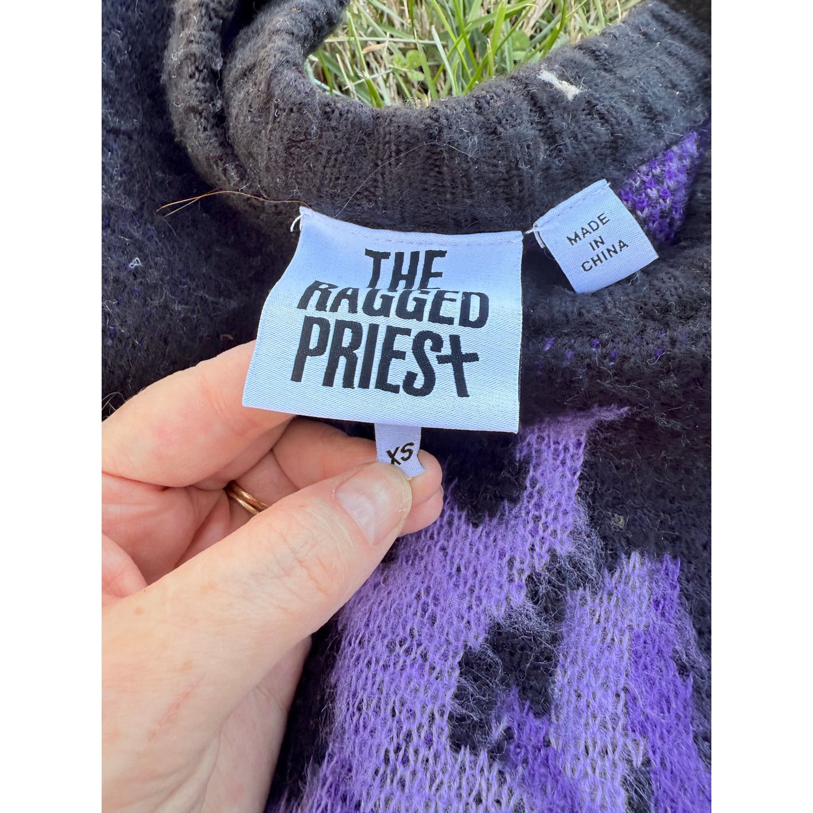 The Ragged Priest RARE Ragged Priest Warm Purple Flames Sweater Size XS / US 0-2 / IT 36-38 - 4 Thumbnail