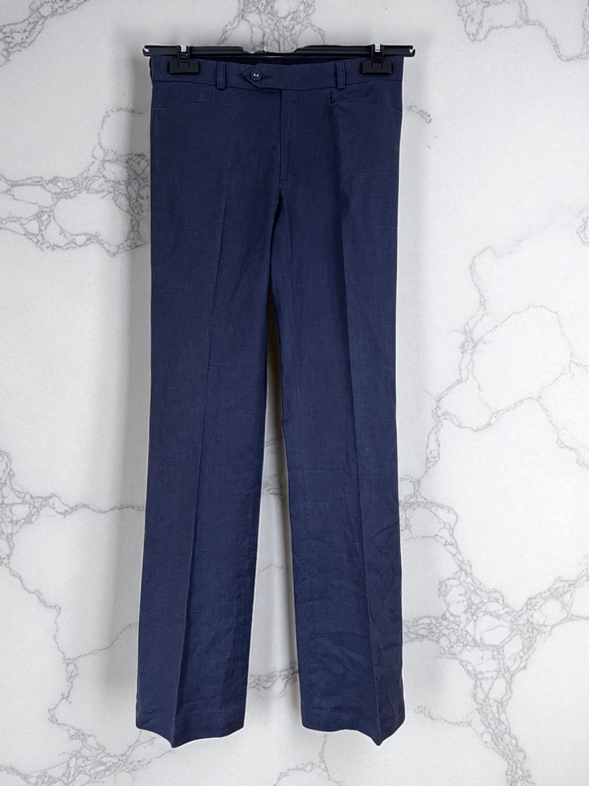 Joseph Joseph Navy Linen Straight Pants size 34 Size 25" / US 0 / IT 36 - 1 Thumbnail