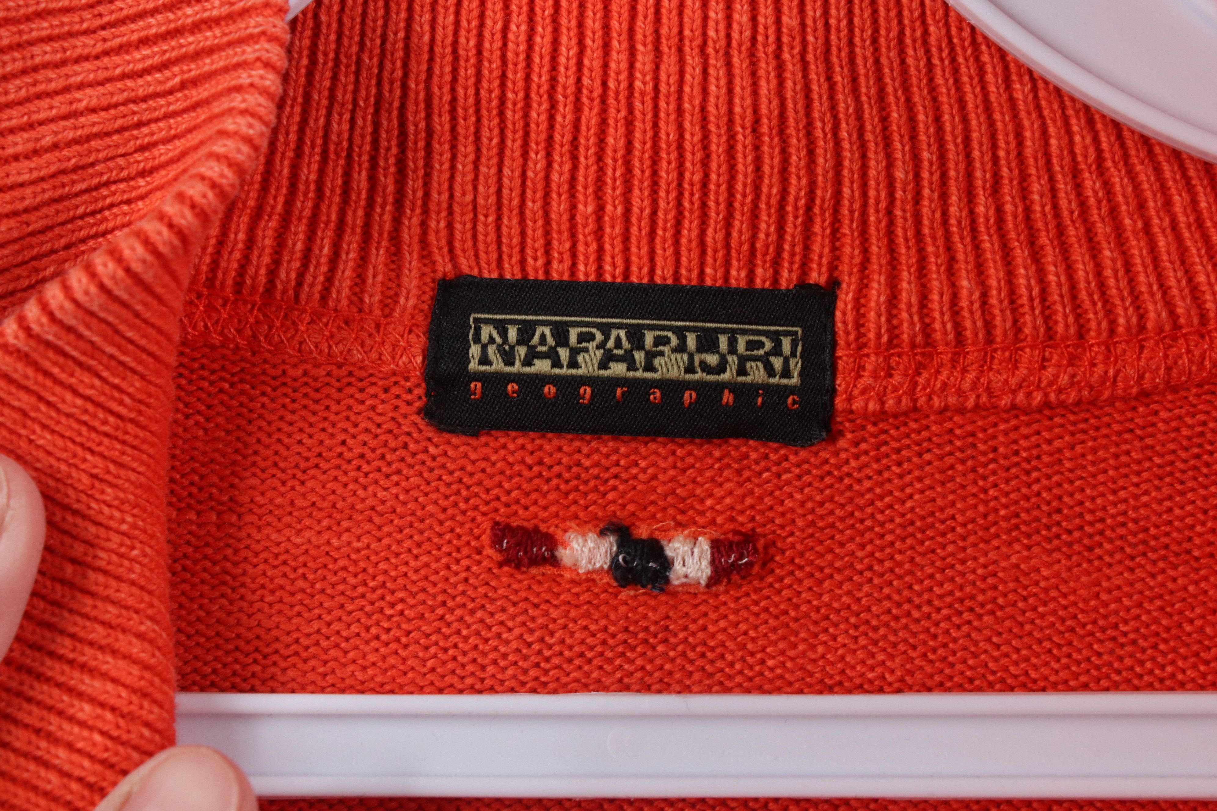 Napapijri Napapijri Geographic Cotton Knit Elbow Patch 1/4 Zip Sweater Size US S / EU 44-46 / 1 - 8 Thumbnail