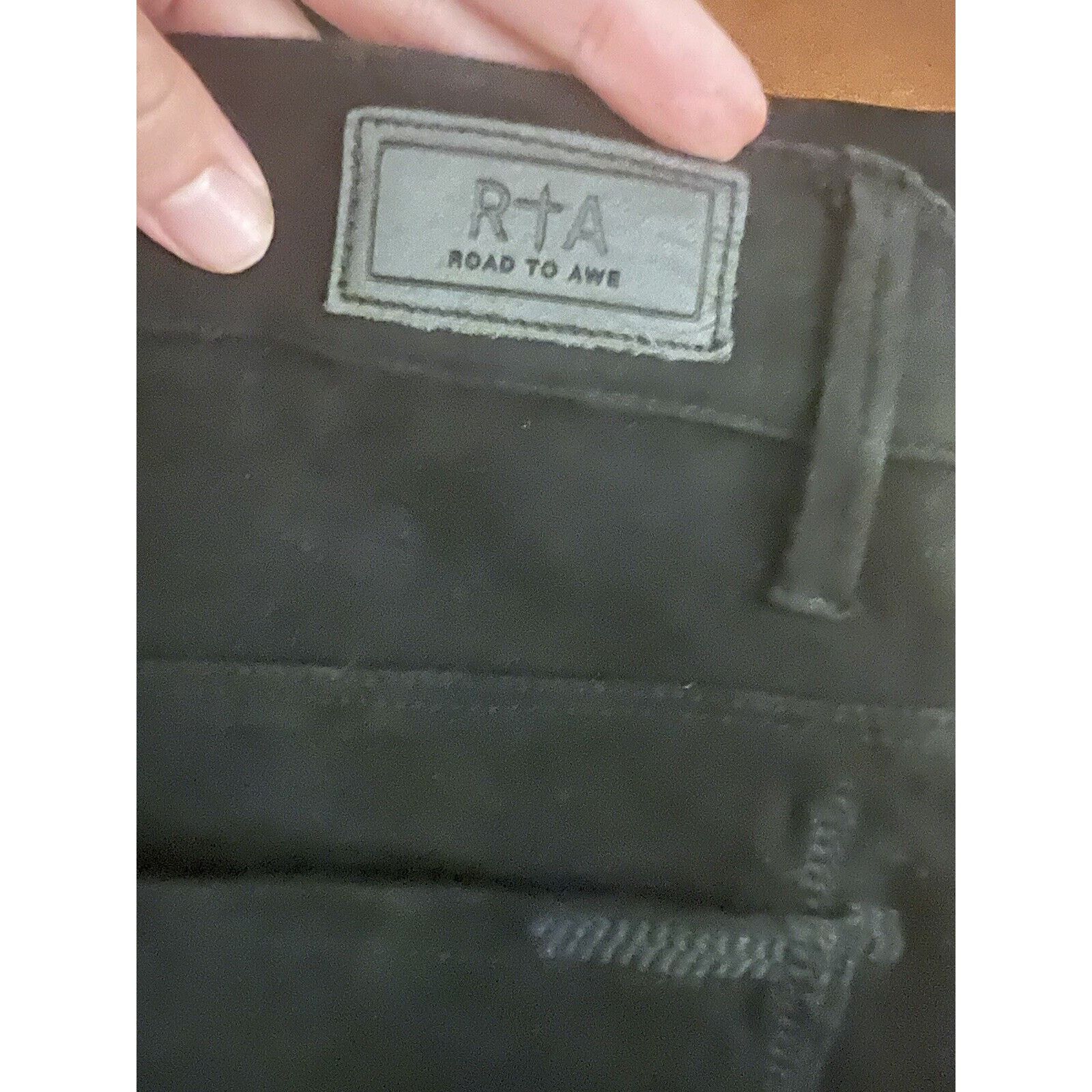 Rta RTA Black Lamb Leather Skinny Soft Suede Distressed 25 X 29 Size 25" / US 0 / IT 36 - 3 Thumbnail