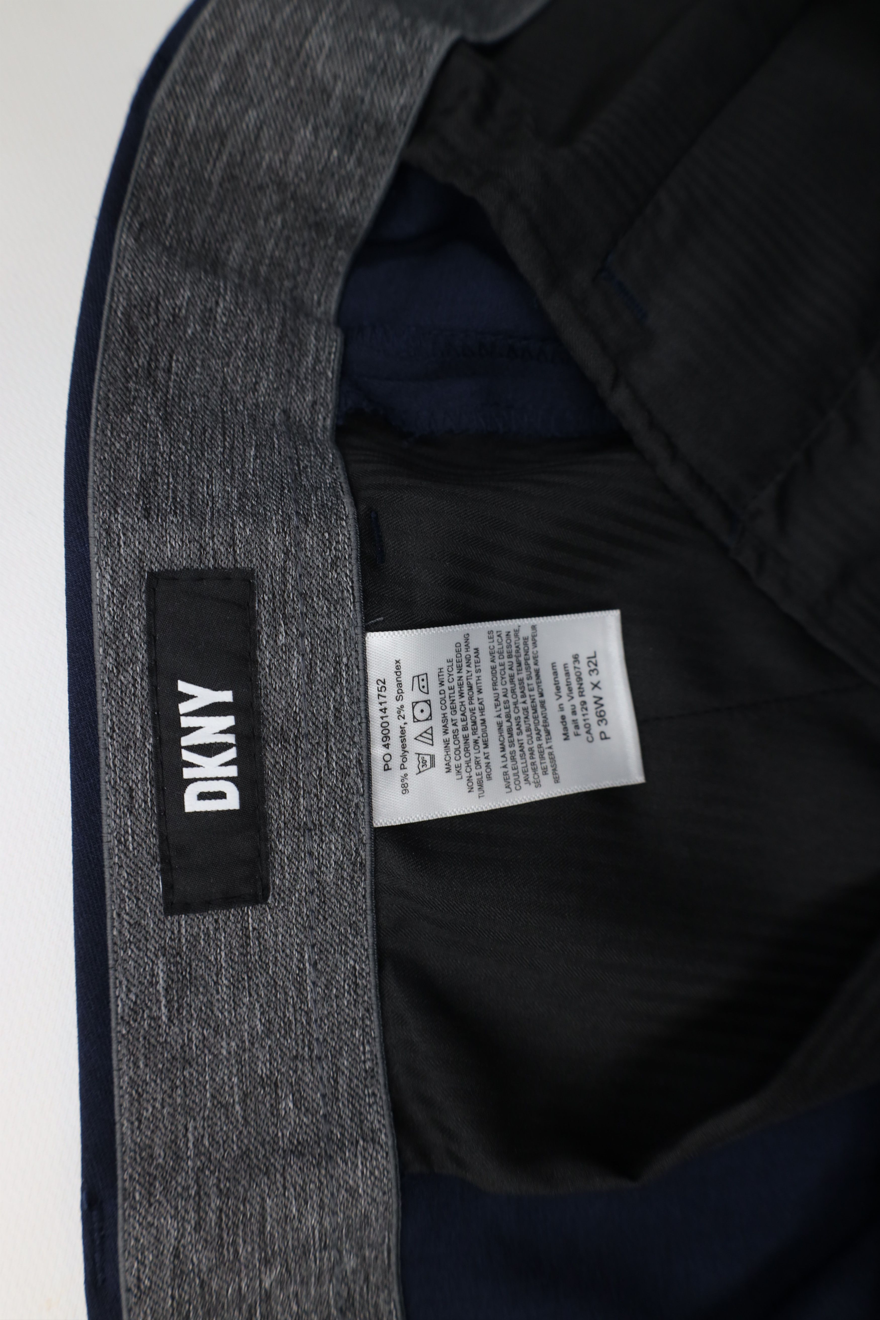 DKNY DKNY Straight Leg Knit Chino Pants Trousers Slacks Navy Blue Size US 36 / EU 52 - 8 Thumbnail