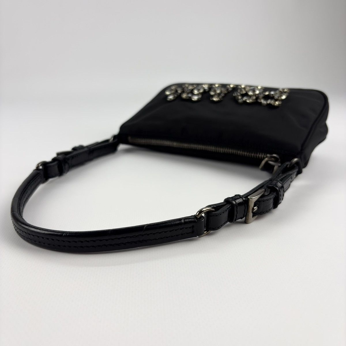 Prada Prada Vintage Nylon Bag rhinestone logo Size ONE SIZE - 11 Thumbnail