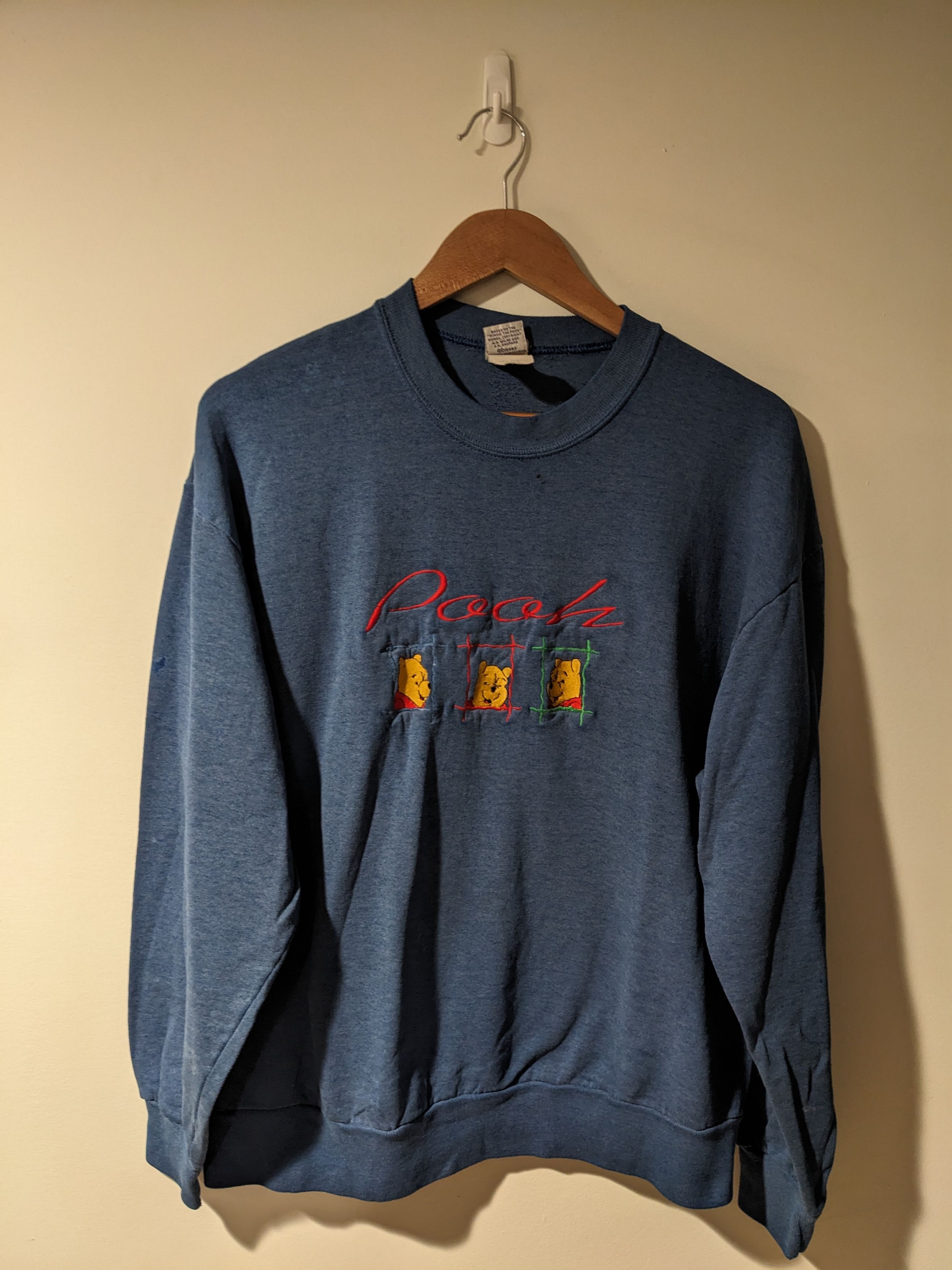 Disney × Vintage Vintage 90s Winnie the Pooh Disney Light Weight Sweatshirt Size US L / EU 52-54 / 3 - 1 Thumbnail