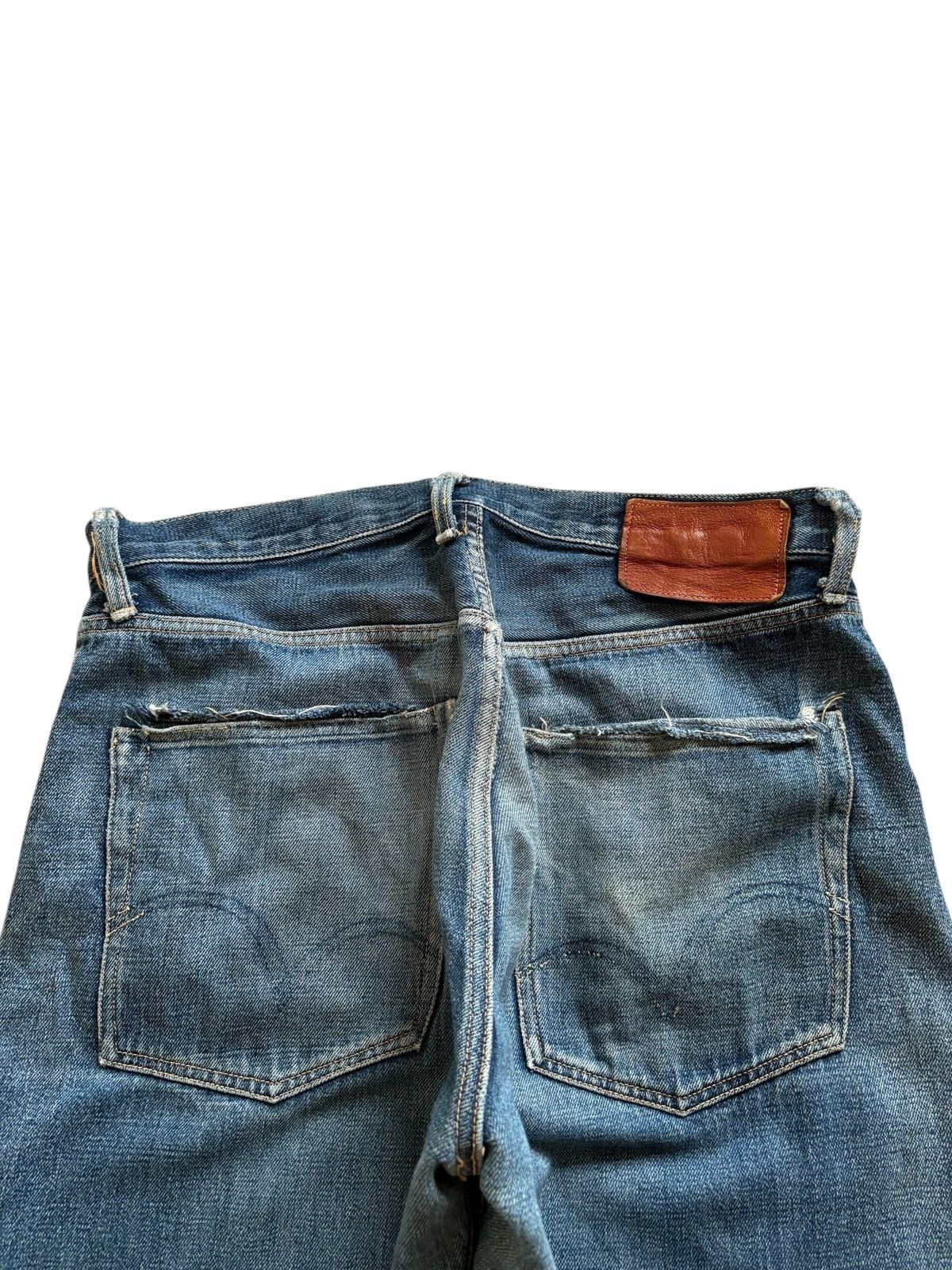 Japanese Brand Vintage Japanese Brand Selvedge Mud Wash Distress Baggy Jean Size US 33 - 8 Thumbnail