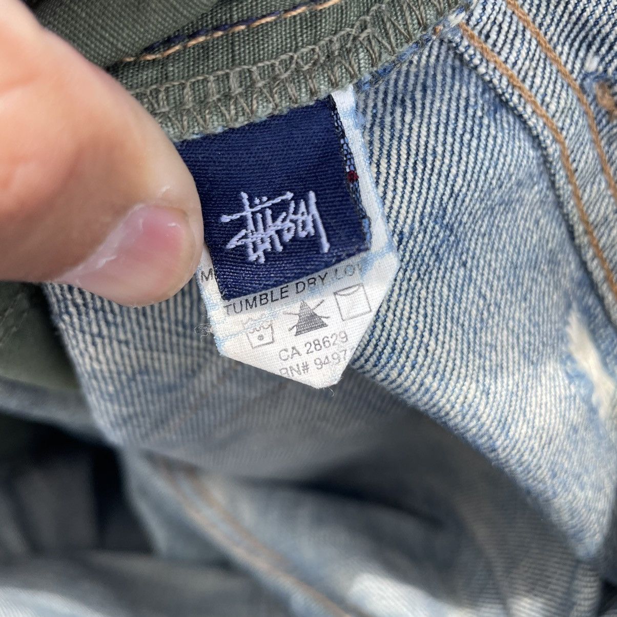 Stussy Vintage Distress Stussy Crown Rough Denim Size US 32 / EU 48 - 9 Thumbnail