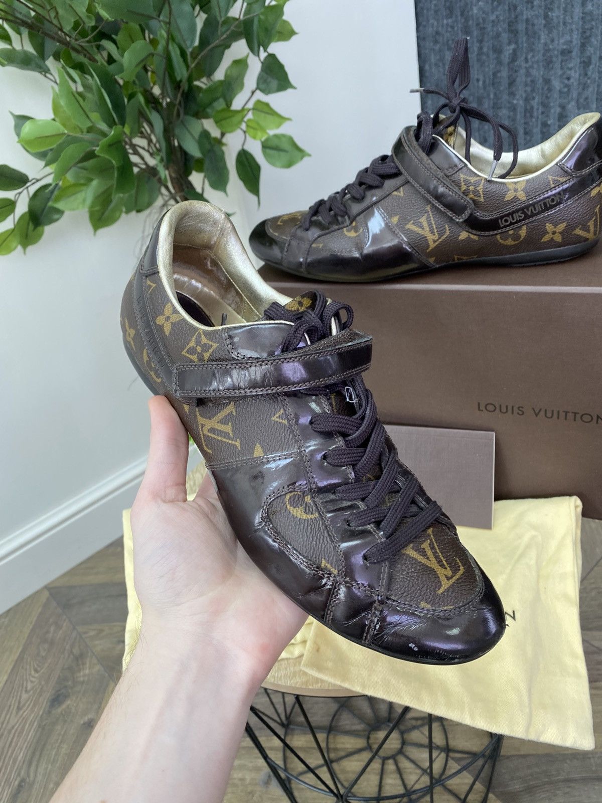 Louis Vuitton Vintage Louis Vuitton Brown Monogram Sneakers Size US 8.5 / IT 38.5 - 6 Thumbnail