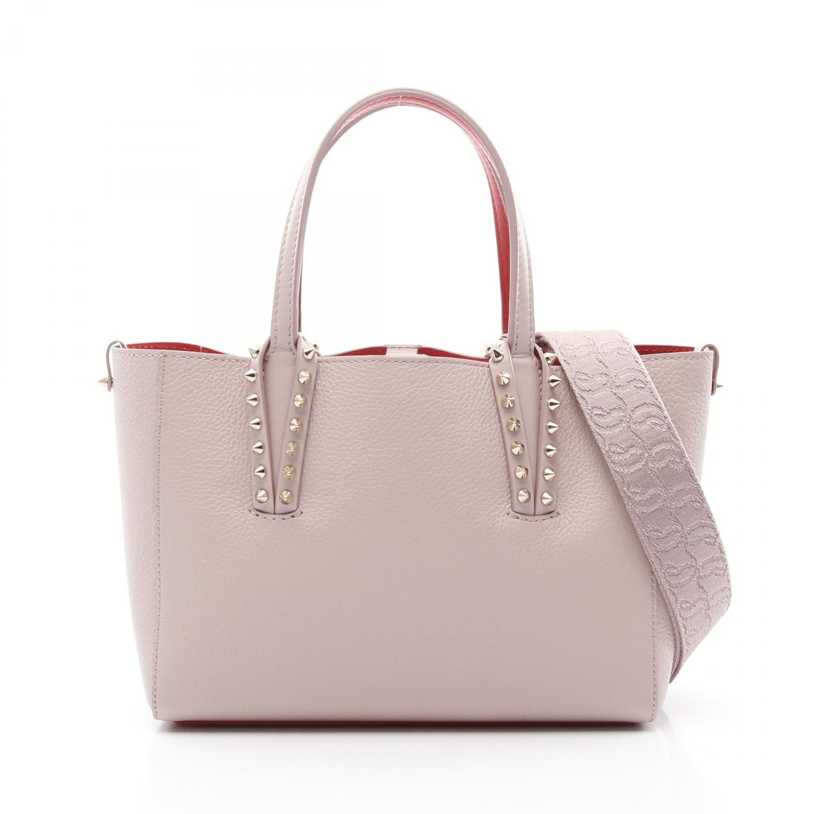 Christian Louboutin Christian Louboutin Cabata Mini Handbag Tote Bag Leather Pink Size ONE SIZE - 1 Thumbnail