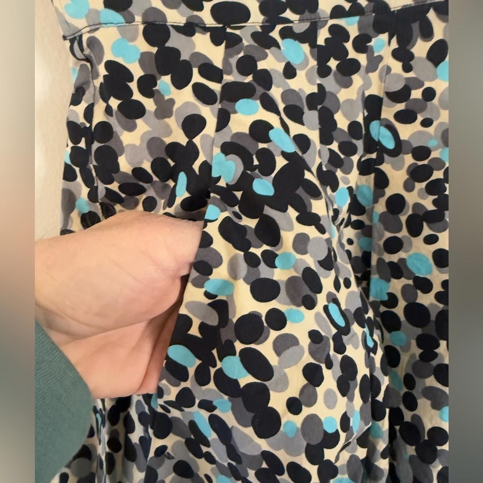 Other Plenty by Tracy Reese mini skirt black blue polka dot SZ 0 Size 25" / US 0 / IT 36 - 3 Thumbnail