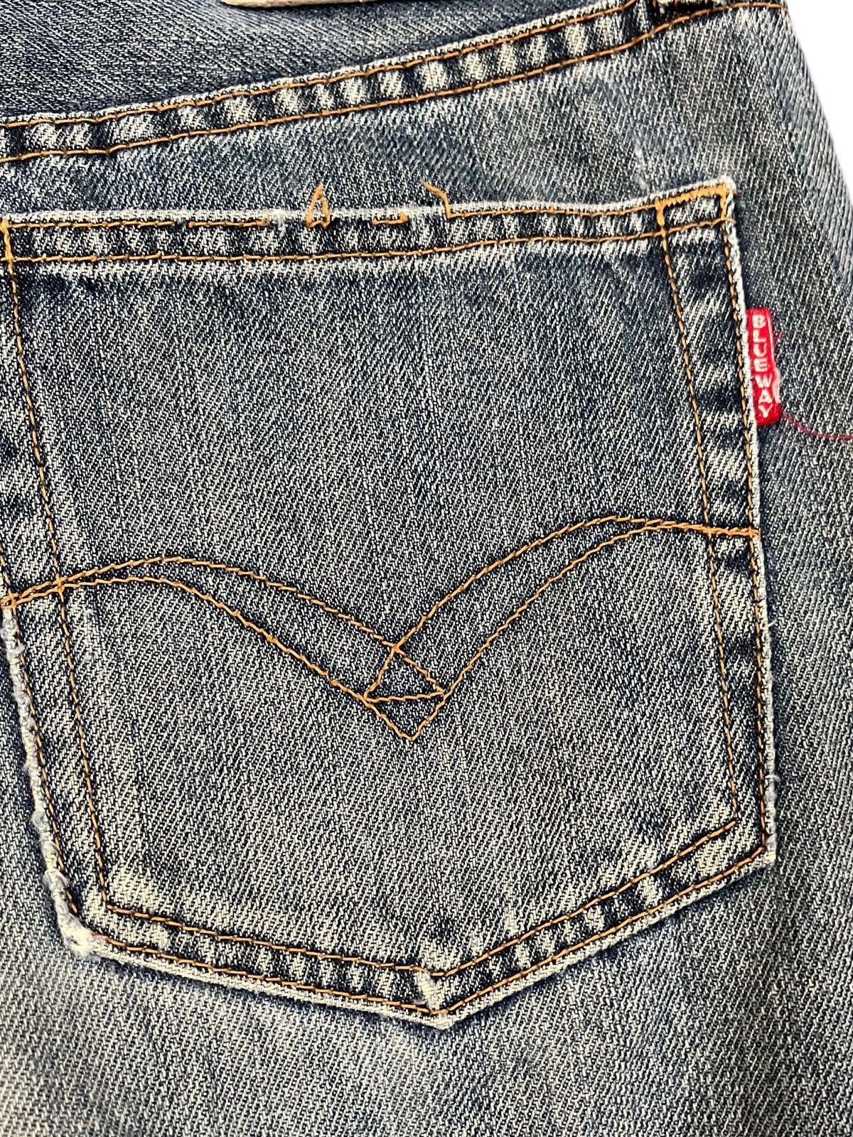 Blue Blue Japan × Vintage × Yasuyuki Ishii Vintage Blue Way Faded Distressed Denim Size US 29 - 10 Thumbnail