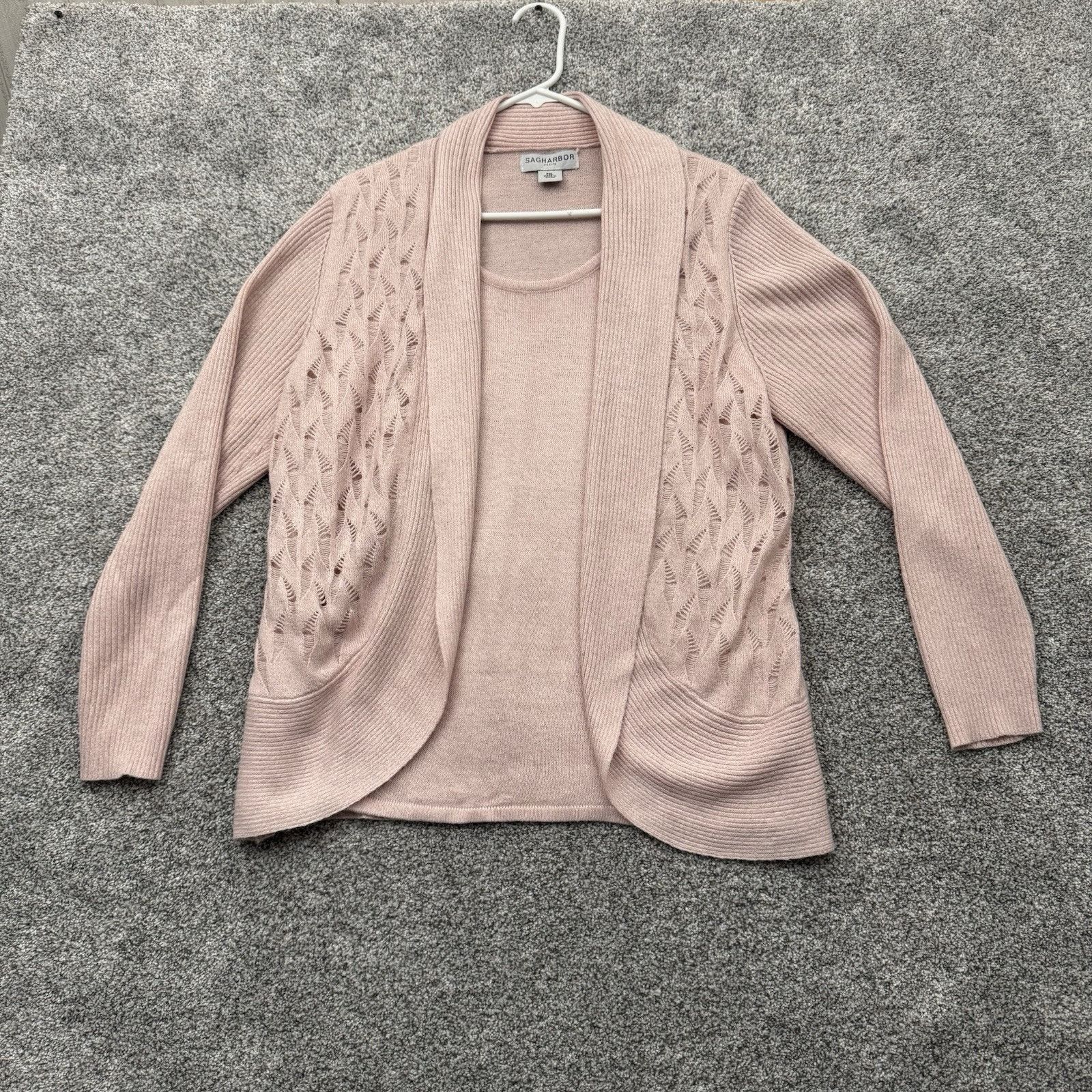 Other Sag Harbor Cardigan Womens PXL Petite Open Front Grandmacore Size XL / US 12-14 / IT 48-50 - 1 Thumbnail