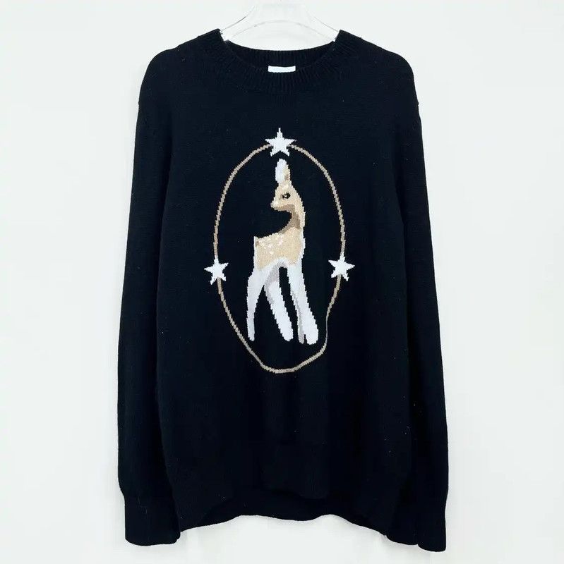 Burberry Burberry Black Knit Sweater with Graphic Design Size M / US 6-8 / IT 42-44 - 1 Thumbnail