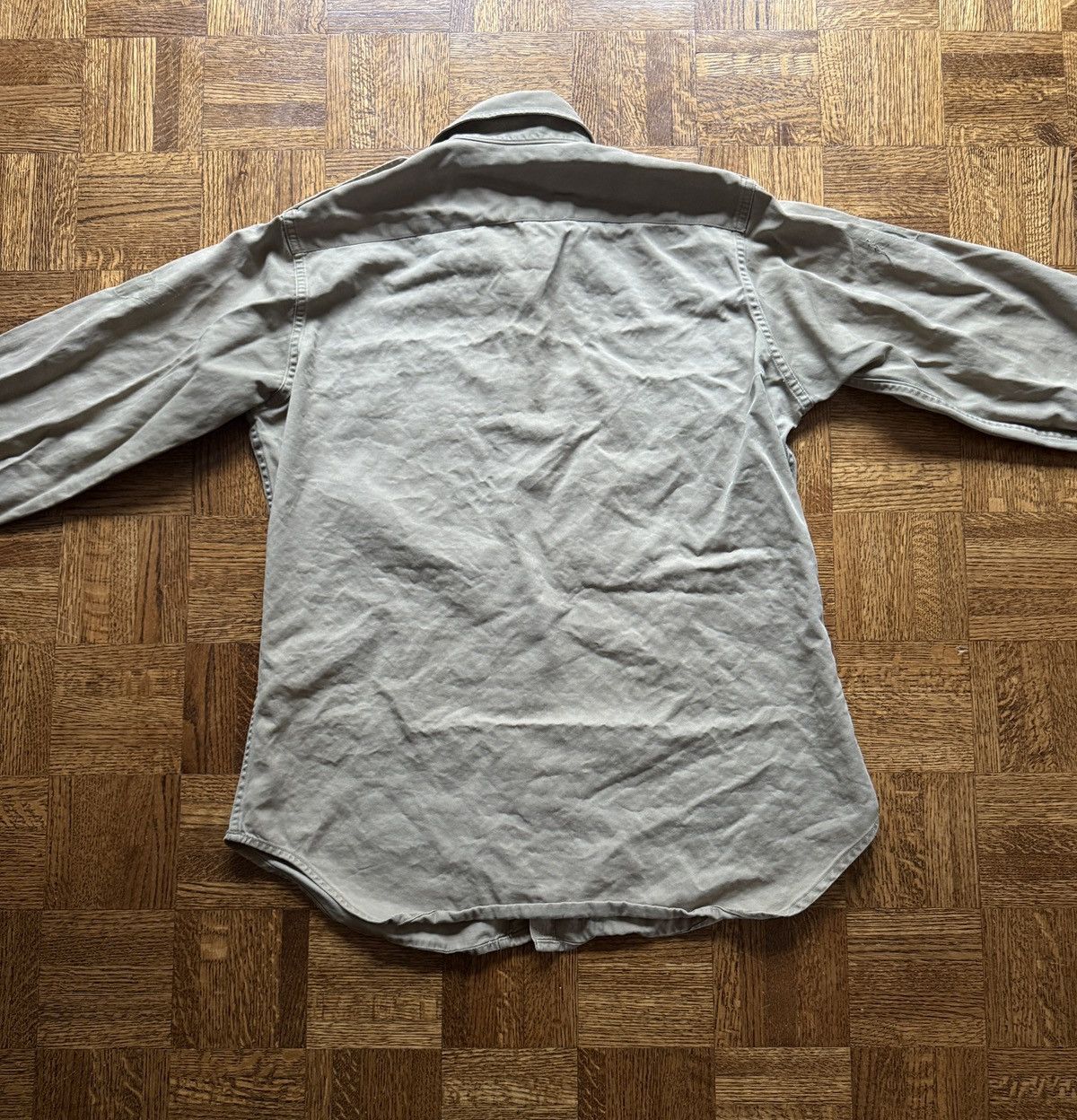 Vintage Vintage 50s Military Army Officers Button Up Shirt Size US L / EU 52-54 / 3 - 6 Thumbnail