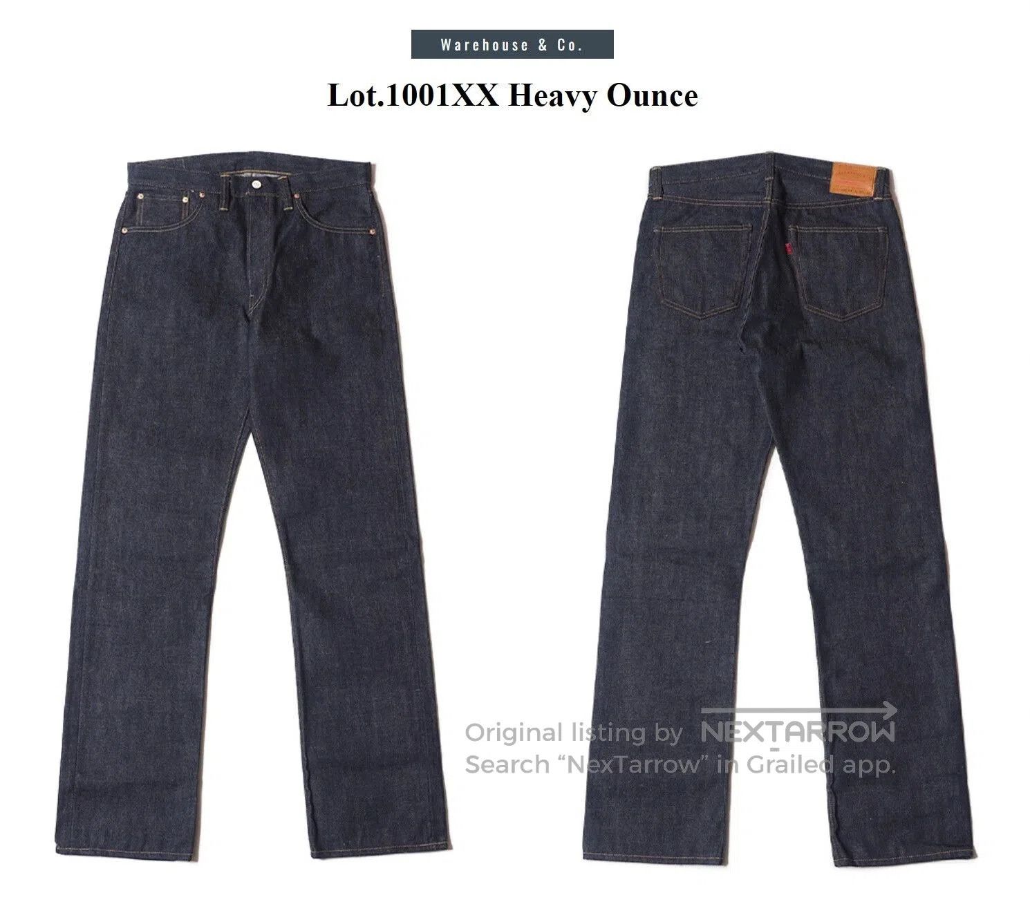 Warehouse WAREHOUSE Lot 1001XX Heavy Ounce Jeans. Size US 31 - 1 Thumbnail