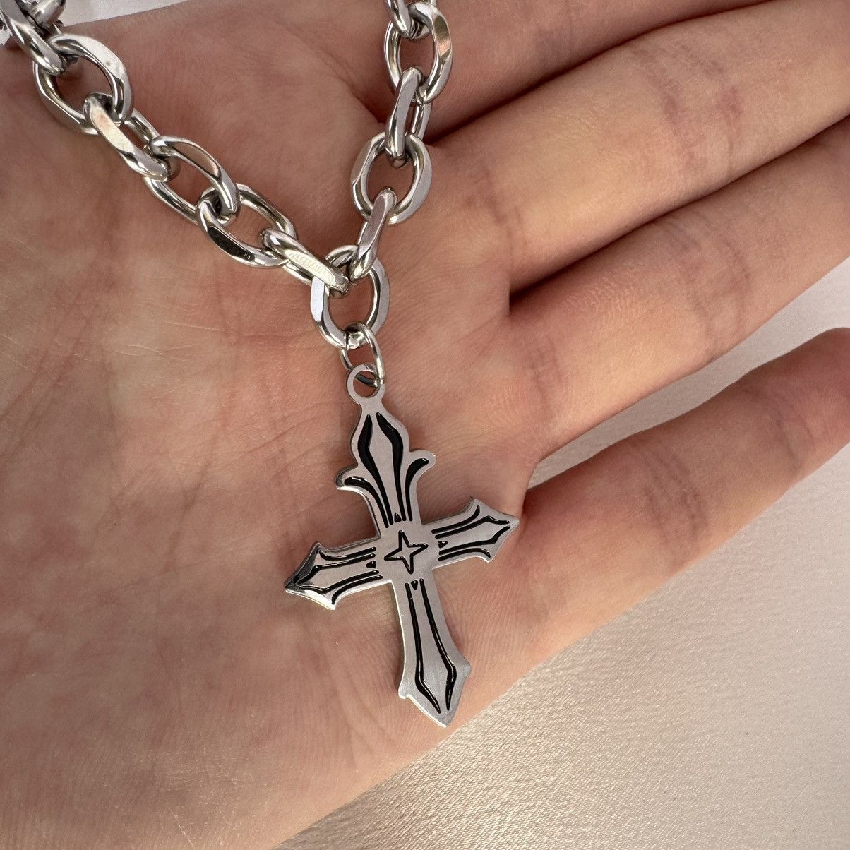 Other Cross Pendant Necklace for Men Women,Hip Hop Unisex Style Size ONE SIZE - 3 Thumbnail