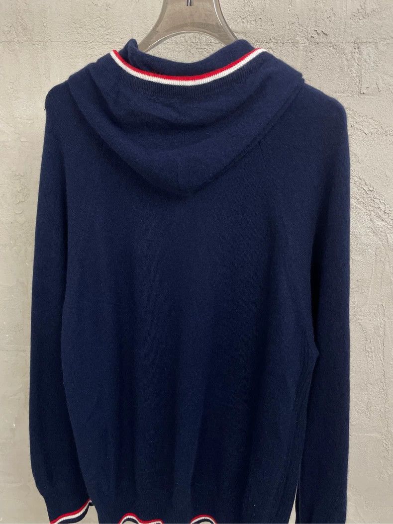Thom Browne Thom browne Dark blue rare color stripe pure cashmere zippe Size US L / EU 52-54 / 3 - 4 Thumbnail