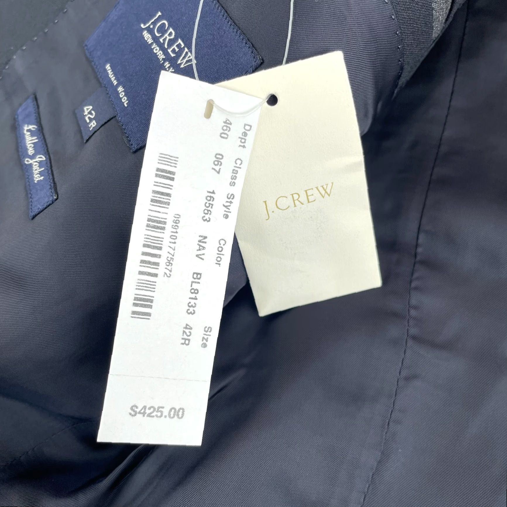 J.Crew VINTAGE J Crew Ludlow Sports Coat Blazer Men 42R Navy Blue Loro Piana Italian Wool Blazer Jacket Suit Jacket Women? Size 42R - 5 Thumbnail