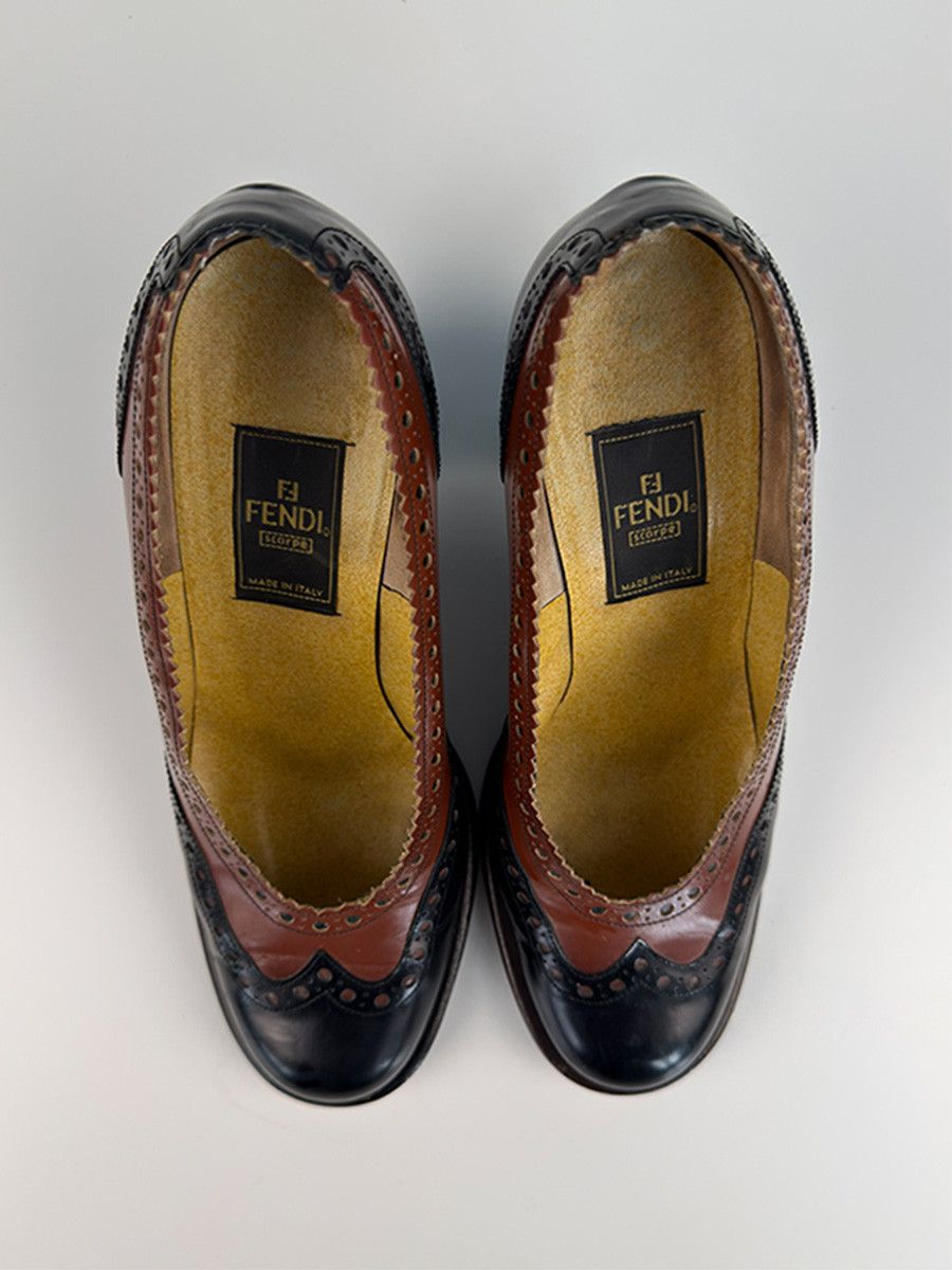 Fendi Luxury Fendi FF Brown Heels Size US 6 / IT 36 - 7 Thumbnail