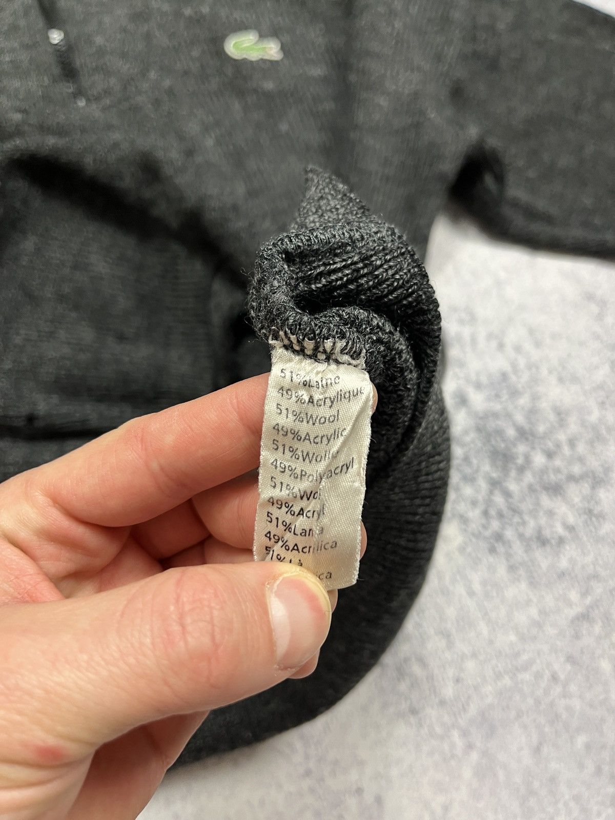 Lacoste × Vintage Vintage Rare Lacoste Made in France Wool Zip Sweater Y2K Size US L / EU 52-54 / 3 - 19 Thumbnail
